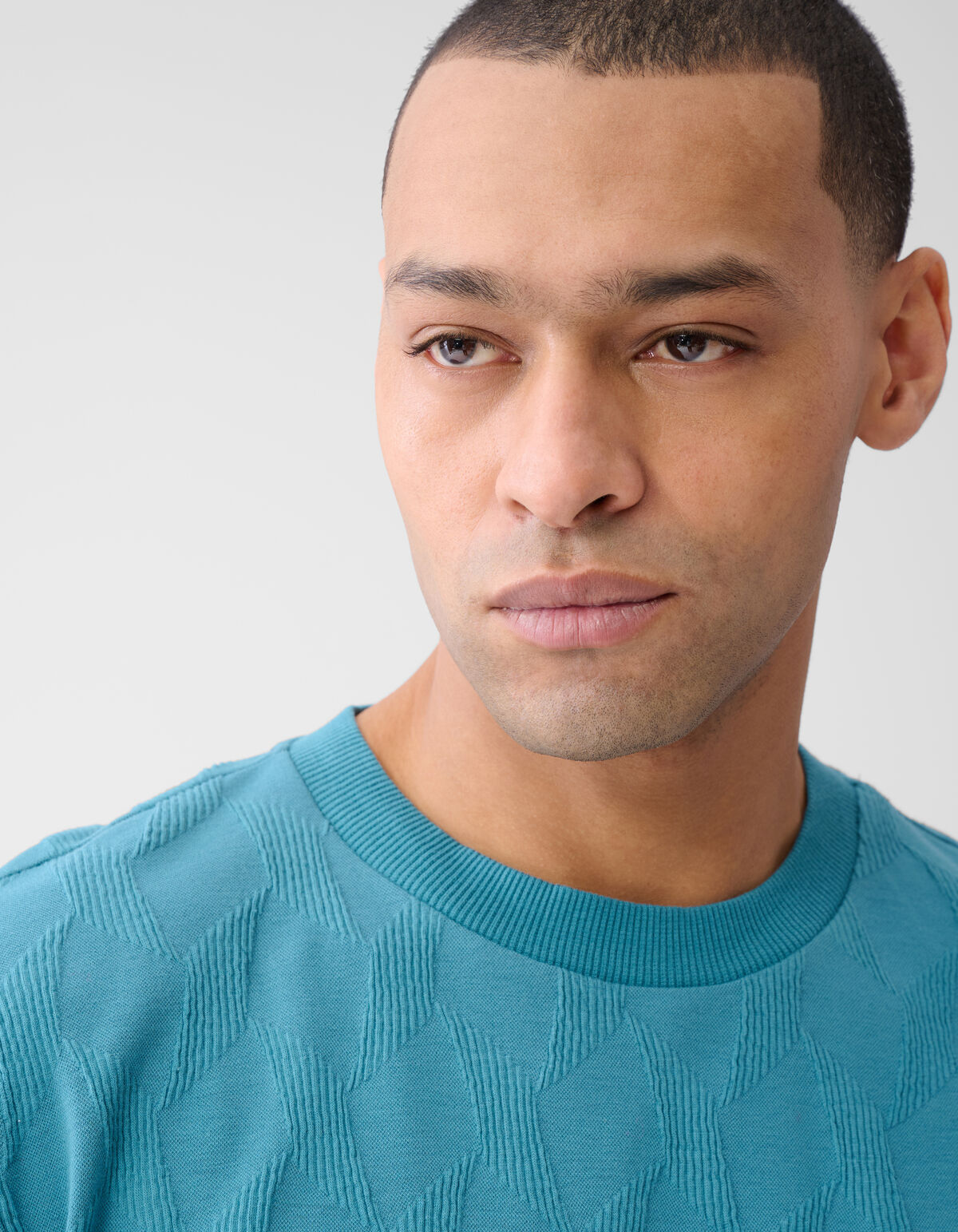 Structuur T-shirt Blauw SHOEBY MEN