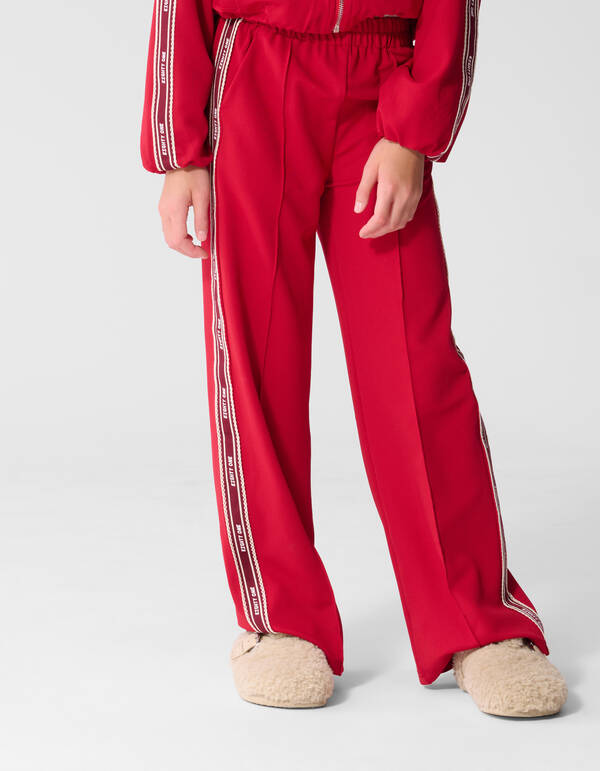 Hose mit weitem Bein und Streifenmuster Rot SHOEBY GIRLS
