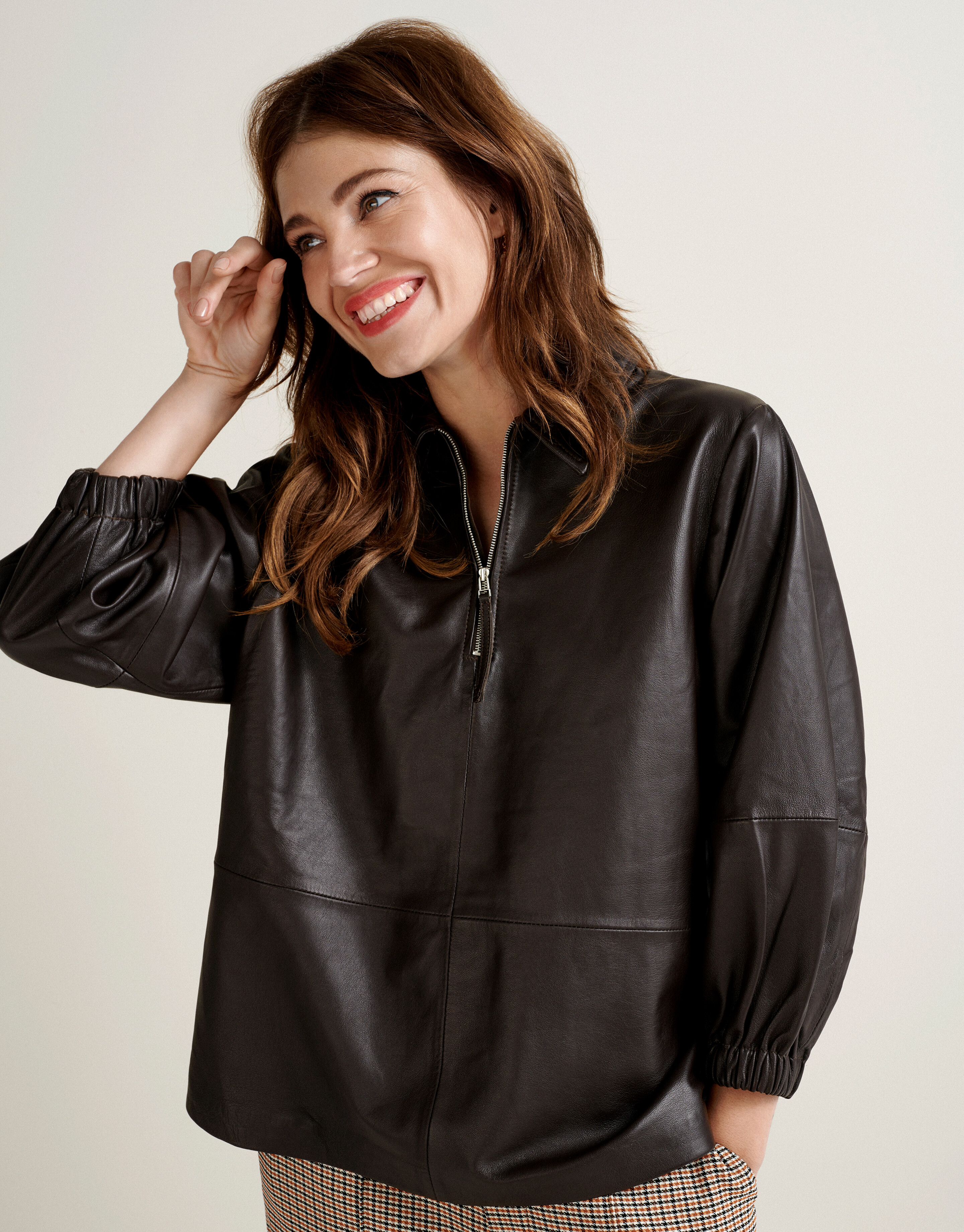 Lederbluse Eksept