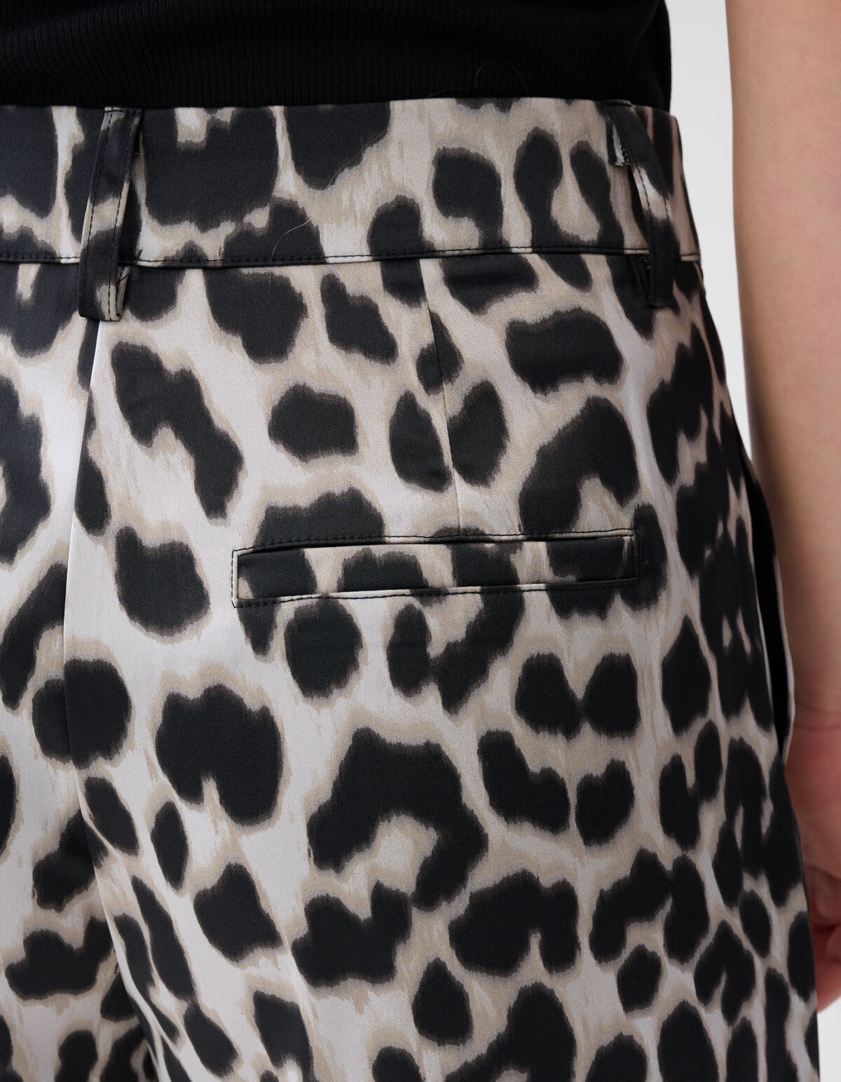 Leopardenhose mit weitem Bein Grau SHOEBY WOMEN