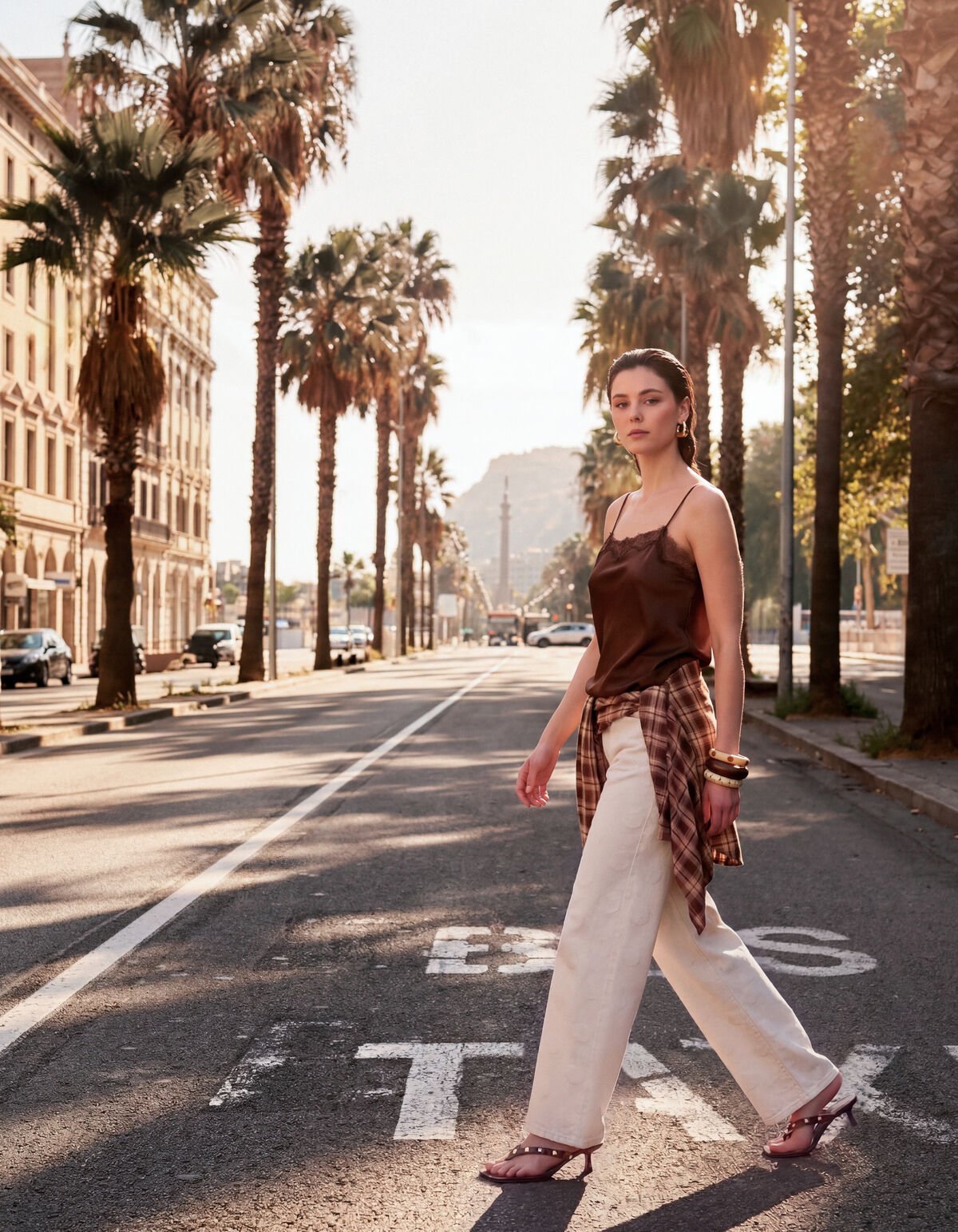 Polkadot Baggy Fit Jeans Gebrochen Wei&szlig; SHOEBY WOMEN