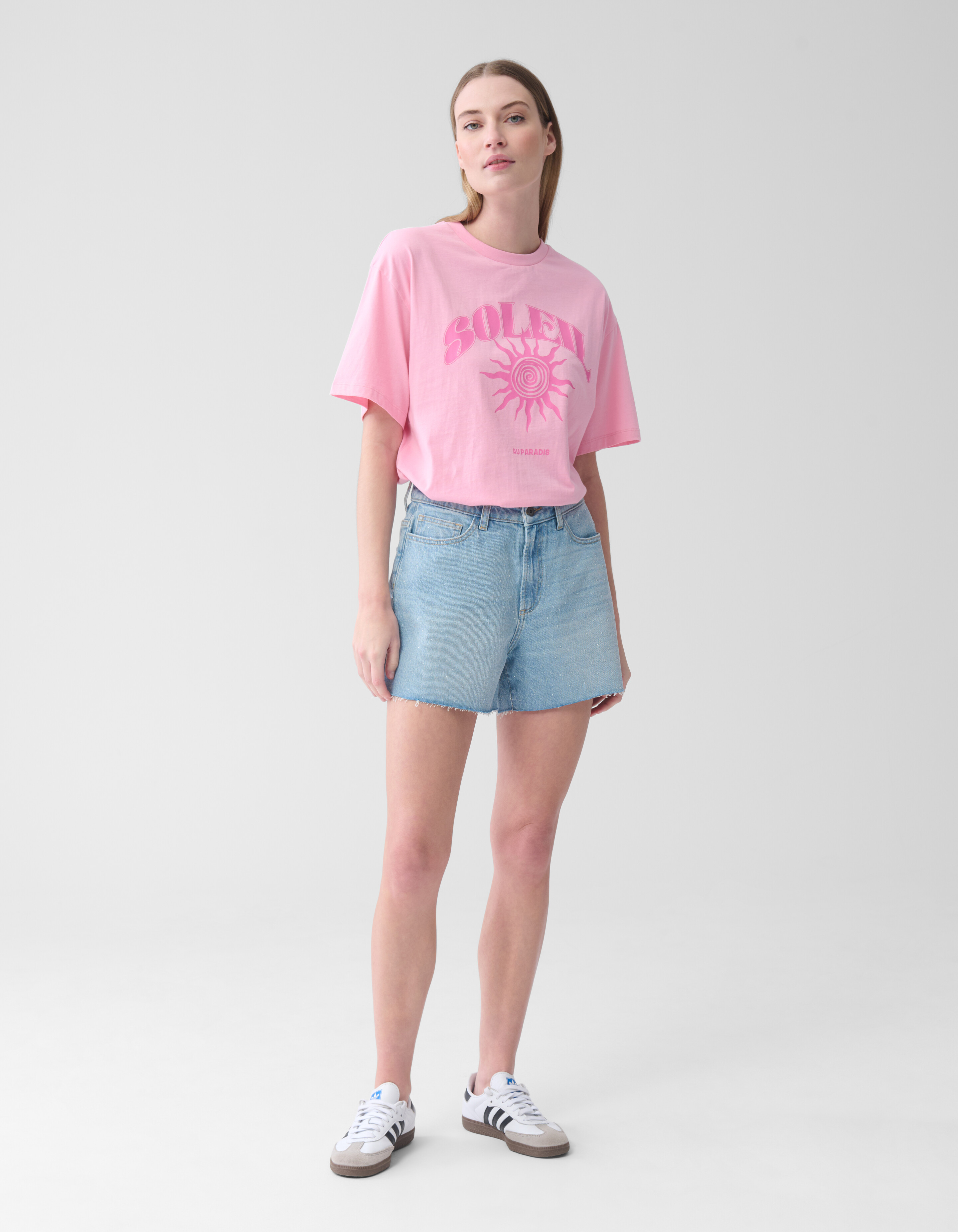 Soleil Kunstwerk T-shirt Rosa SHOEBY WOMEN