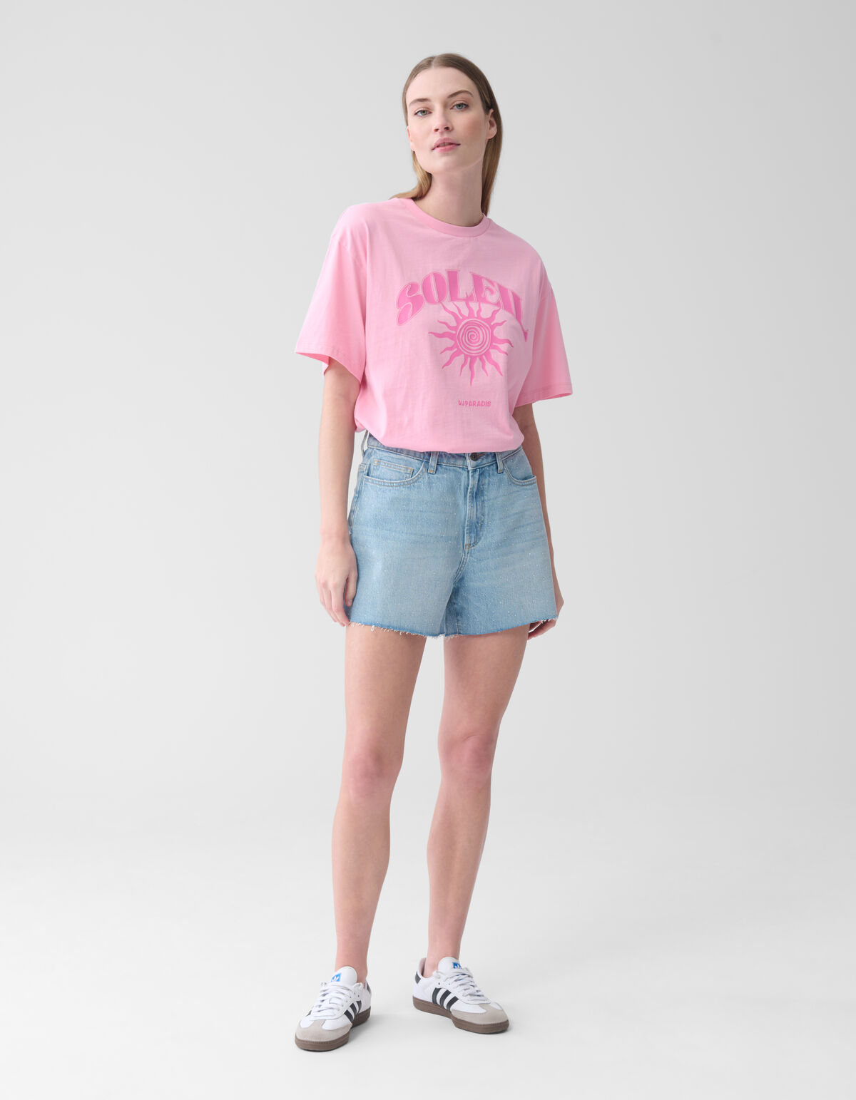 Soleil Kunstwerk T-shirt Rosa SHOEBY WOMEN