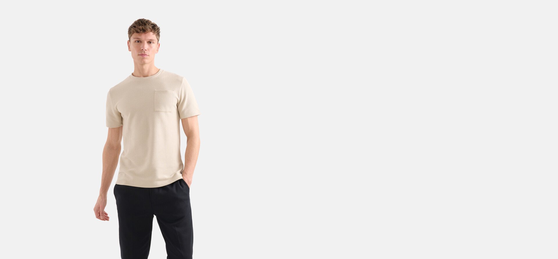 Struktur T-Shirt Beige SHOEBY MEN