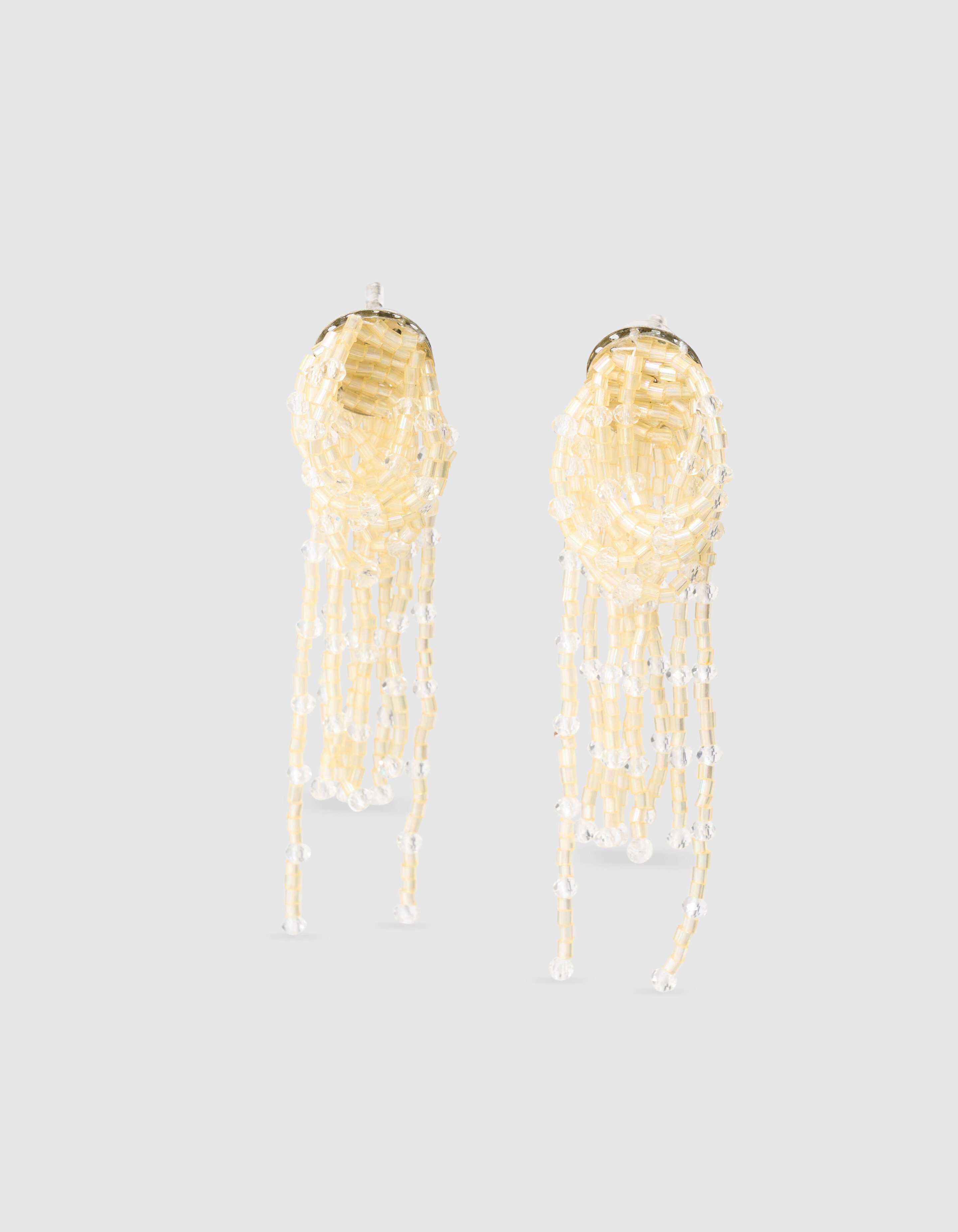 Multi Beaded Ohrringe Hellgelb SHOEBY ACCESSOIRES