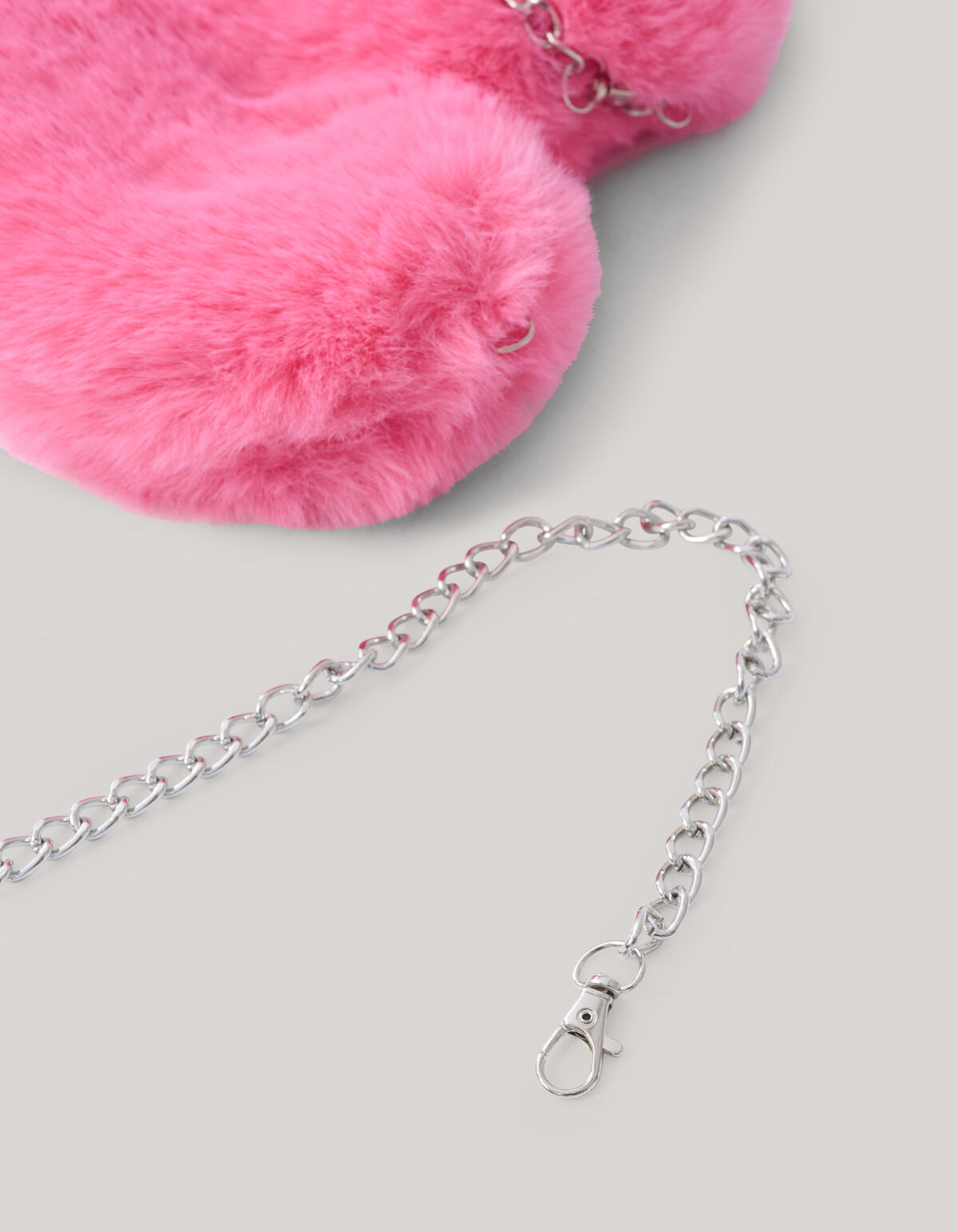 Pelz Herz Tasche Rosa SHOEBY ACCESSOIRES