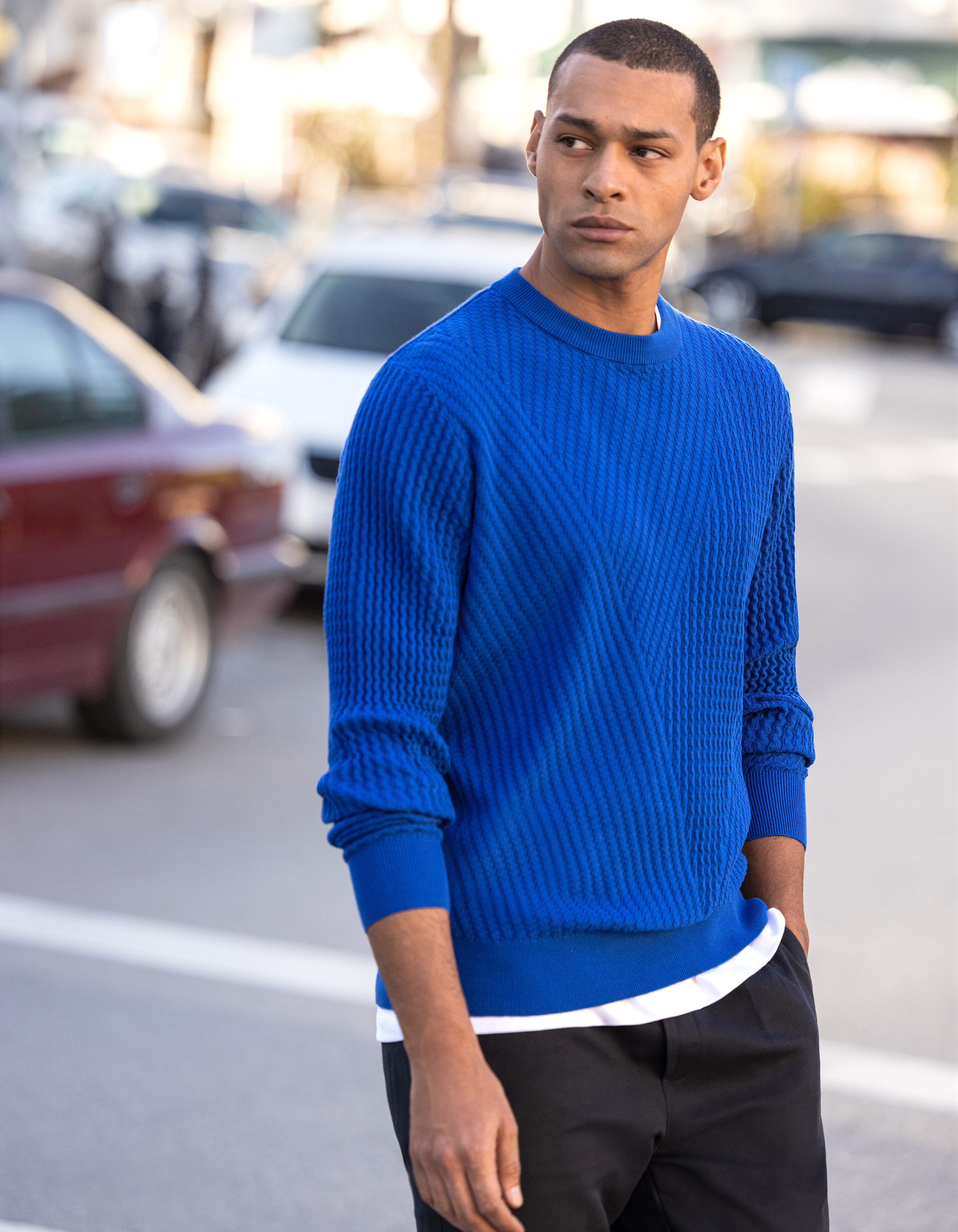 Gestreifter Pullover Blau SHOEBY MEN