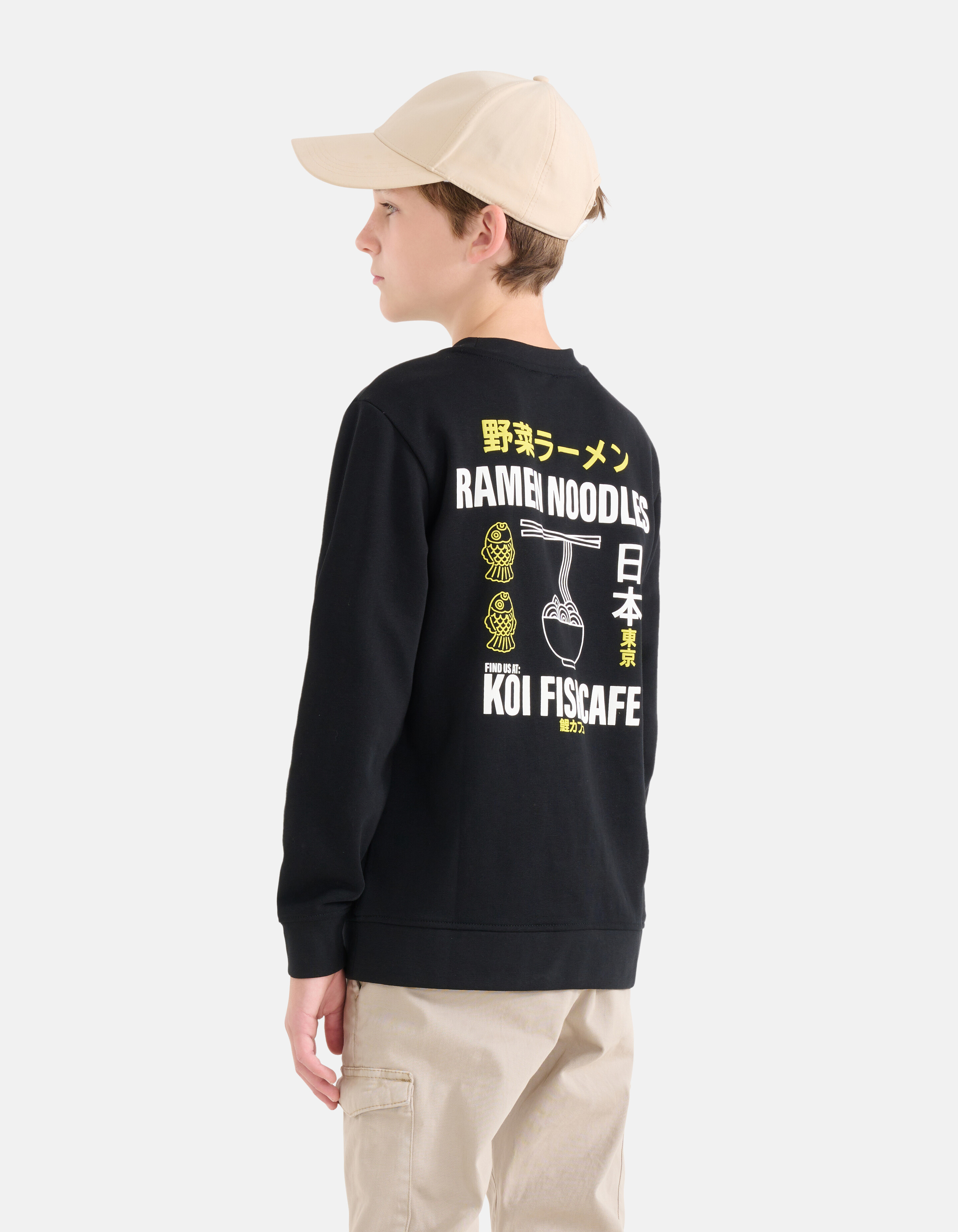 Bedruckter Pullover Schwarz SHOEBY BOYS