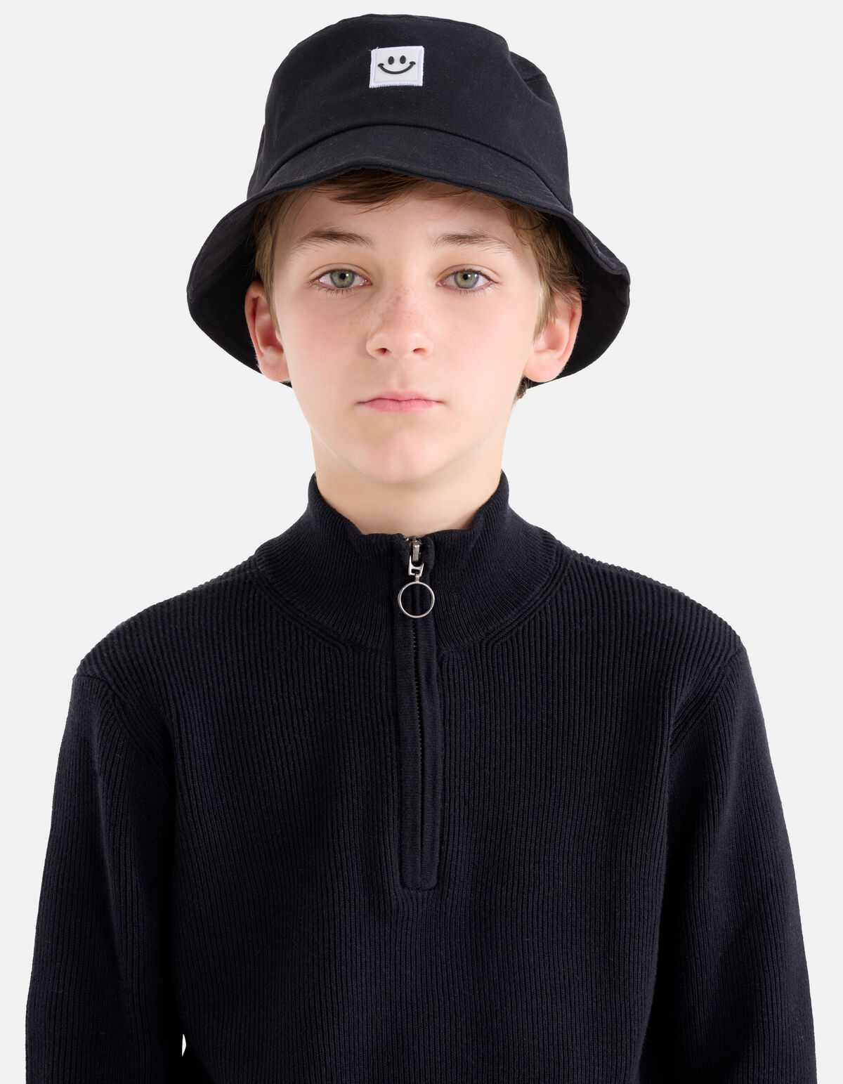 Pullover mit Reißverschluss Schwarz SHOEBY BOYS