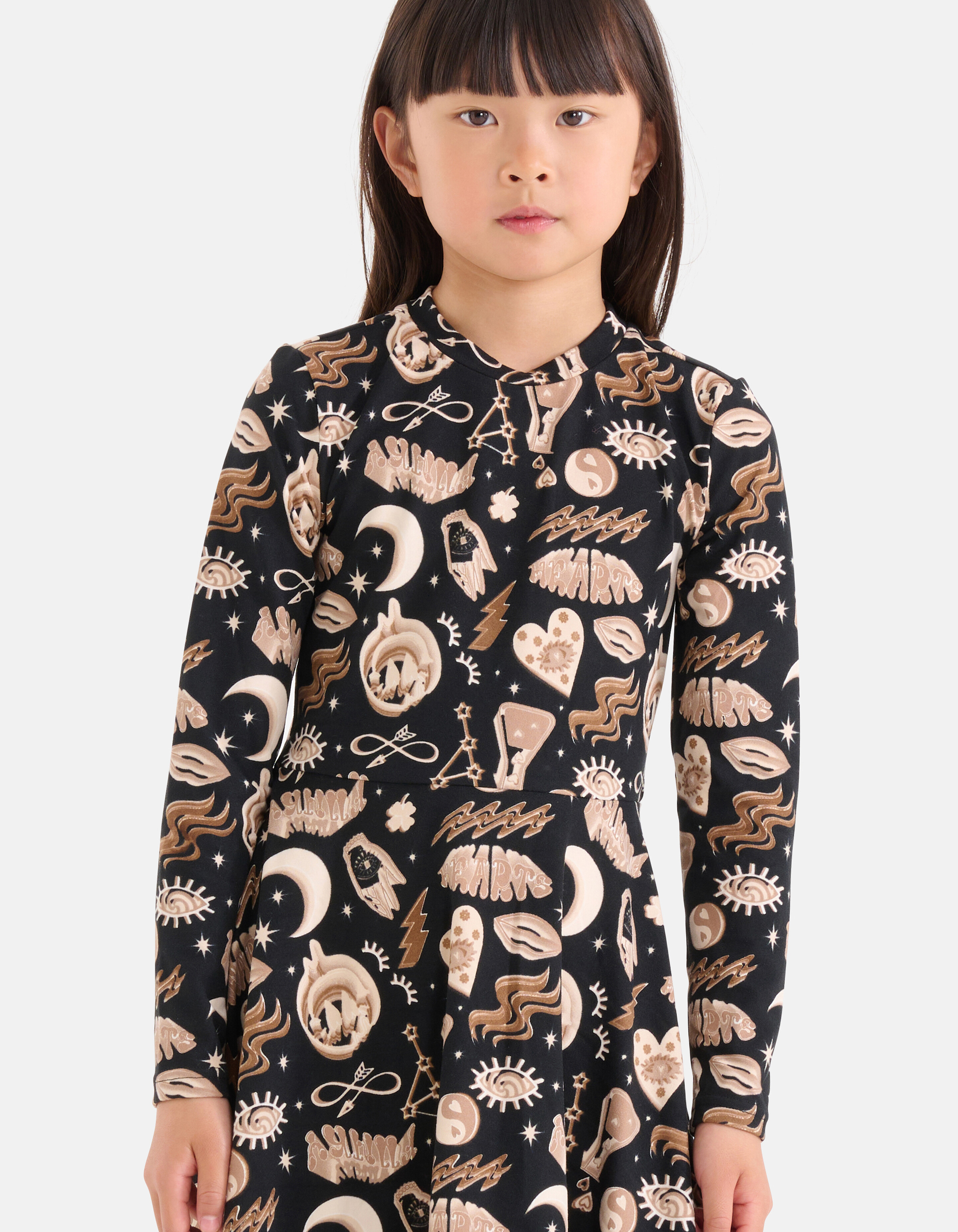 Bedrucktes Kleid Braun SHOEBY GIRLS