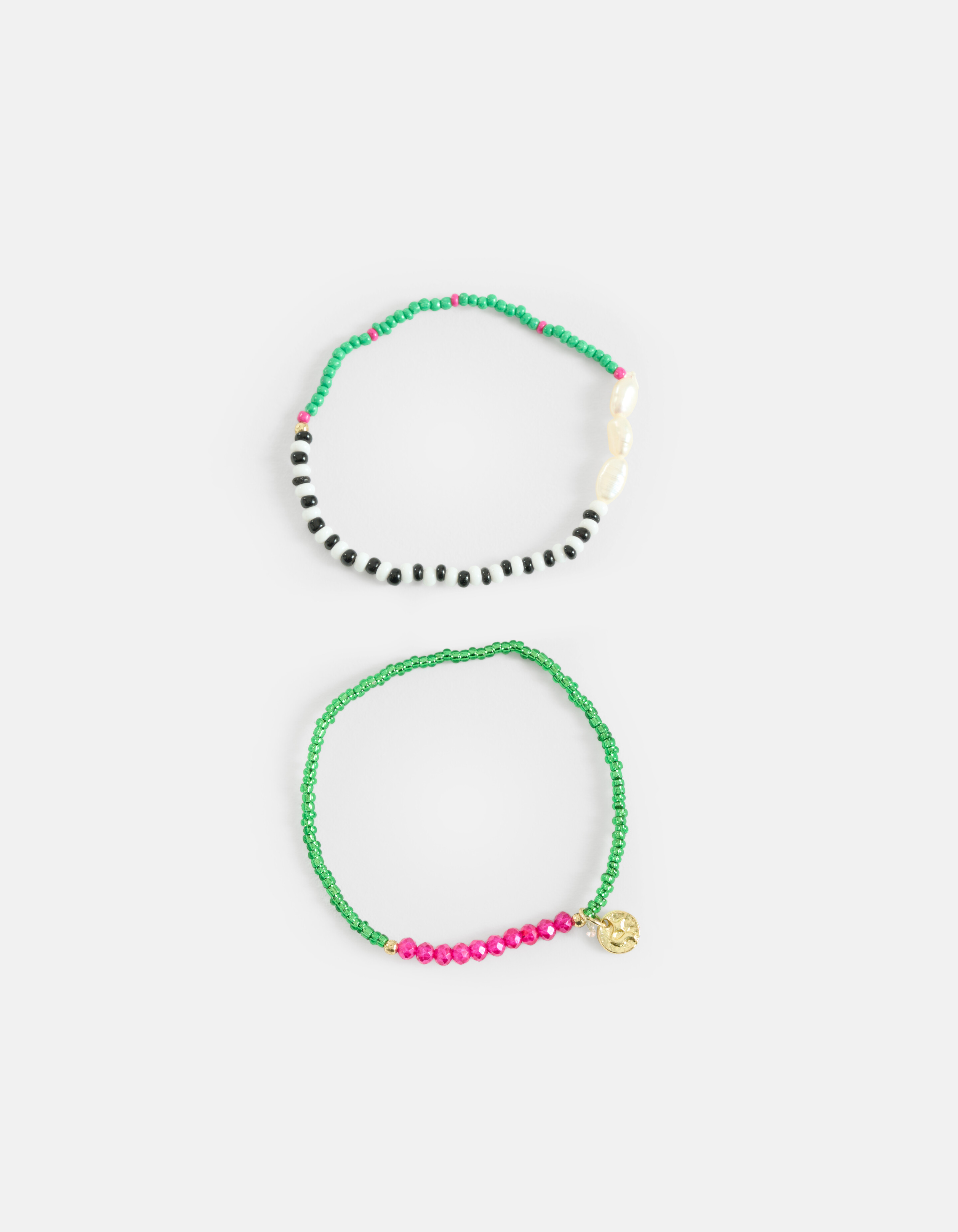 Perlenarmbänder Set Grün SHOEBY ACCESSOIRES