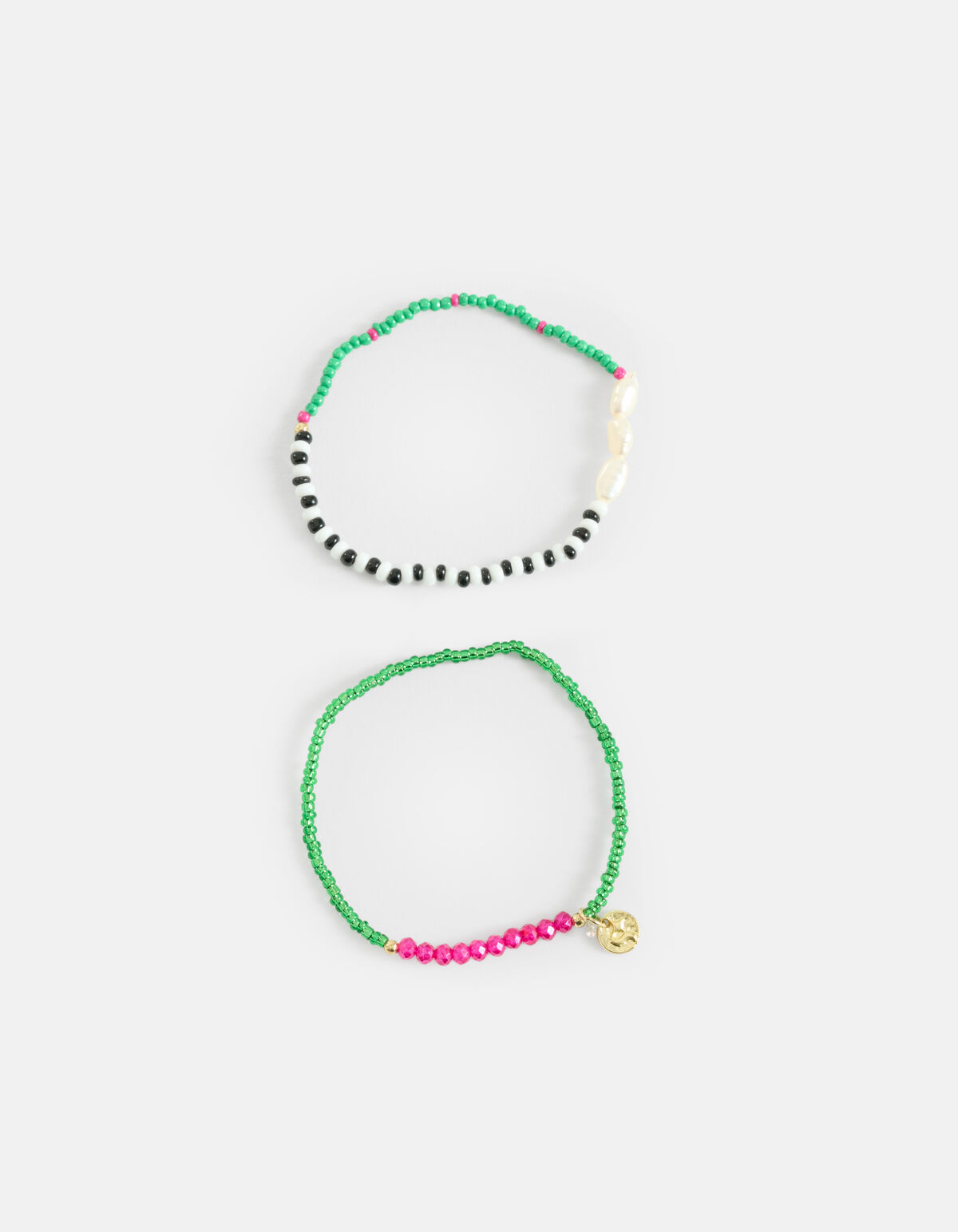 Perlenarmbänder Set Grün SHOEBY ACCESSOIRES
