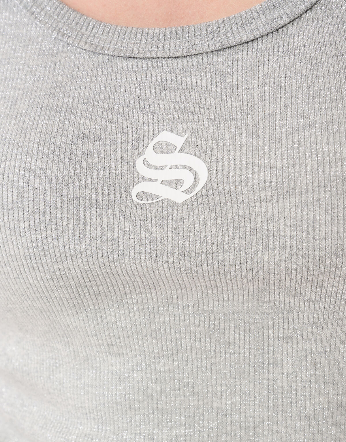 Lurex Shoeby Logo Tanktop Silber SHOEBY WOMEN