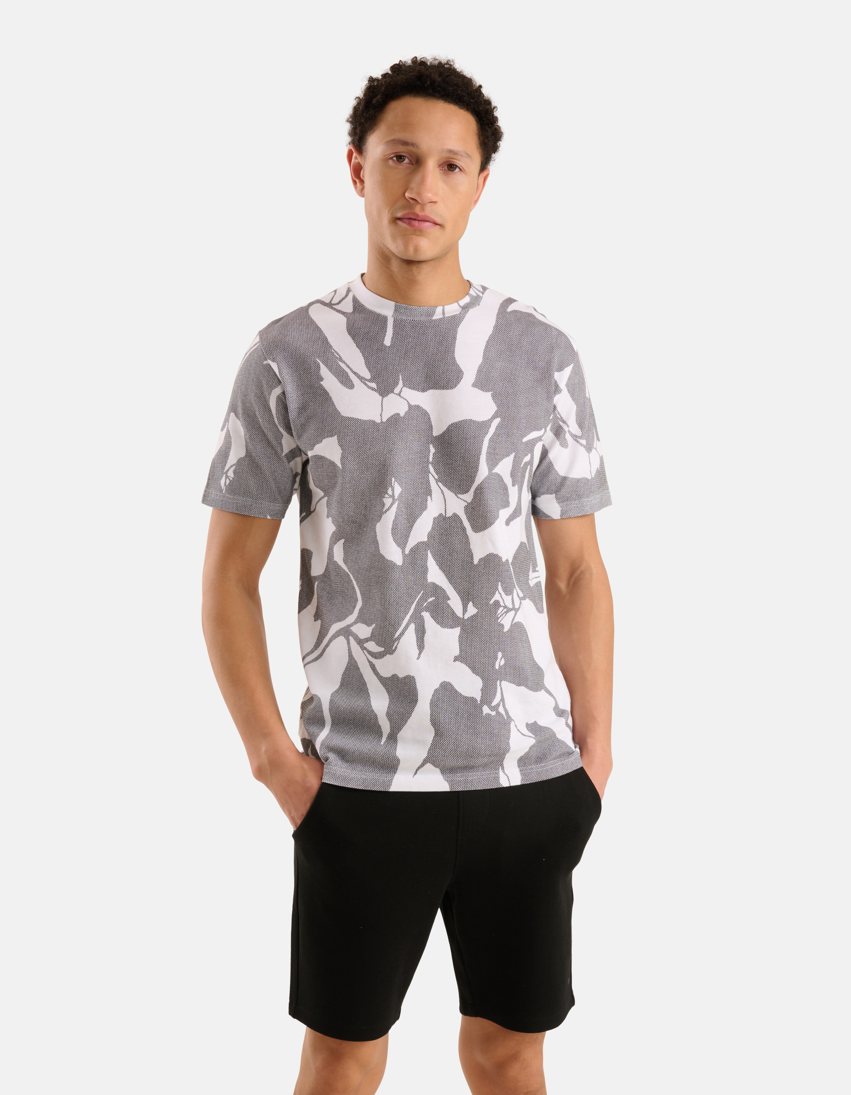 Wasserdruck-T-Shirt Grau SHOEBY MEN
