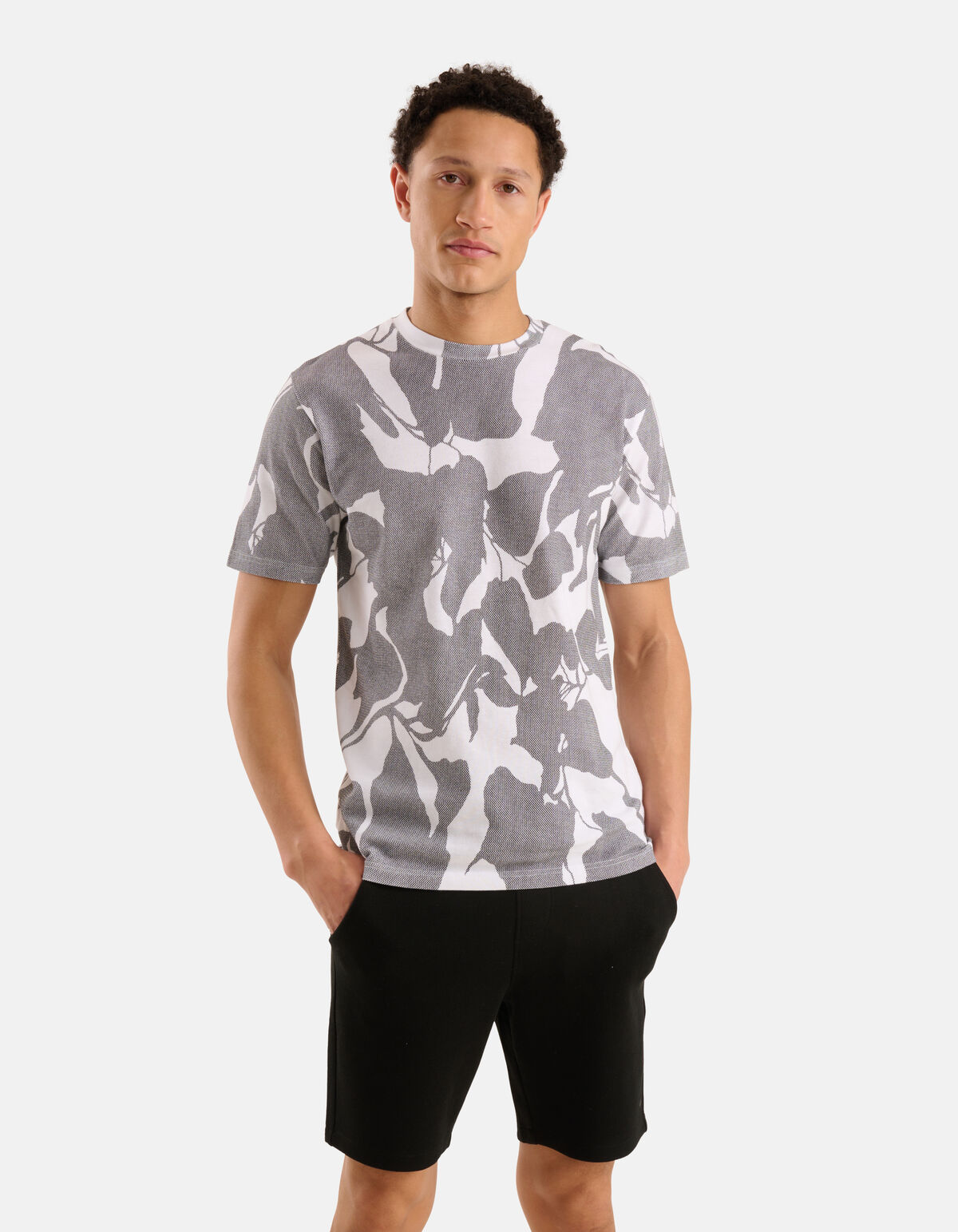 Wasserdruck-T-Shirt Grau SHOEBY MEN
