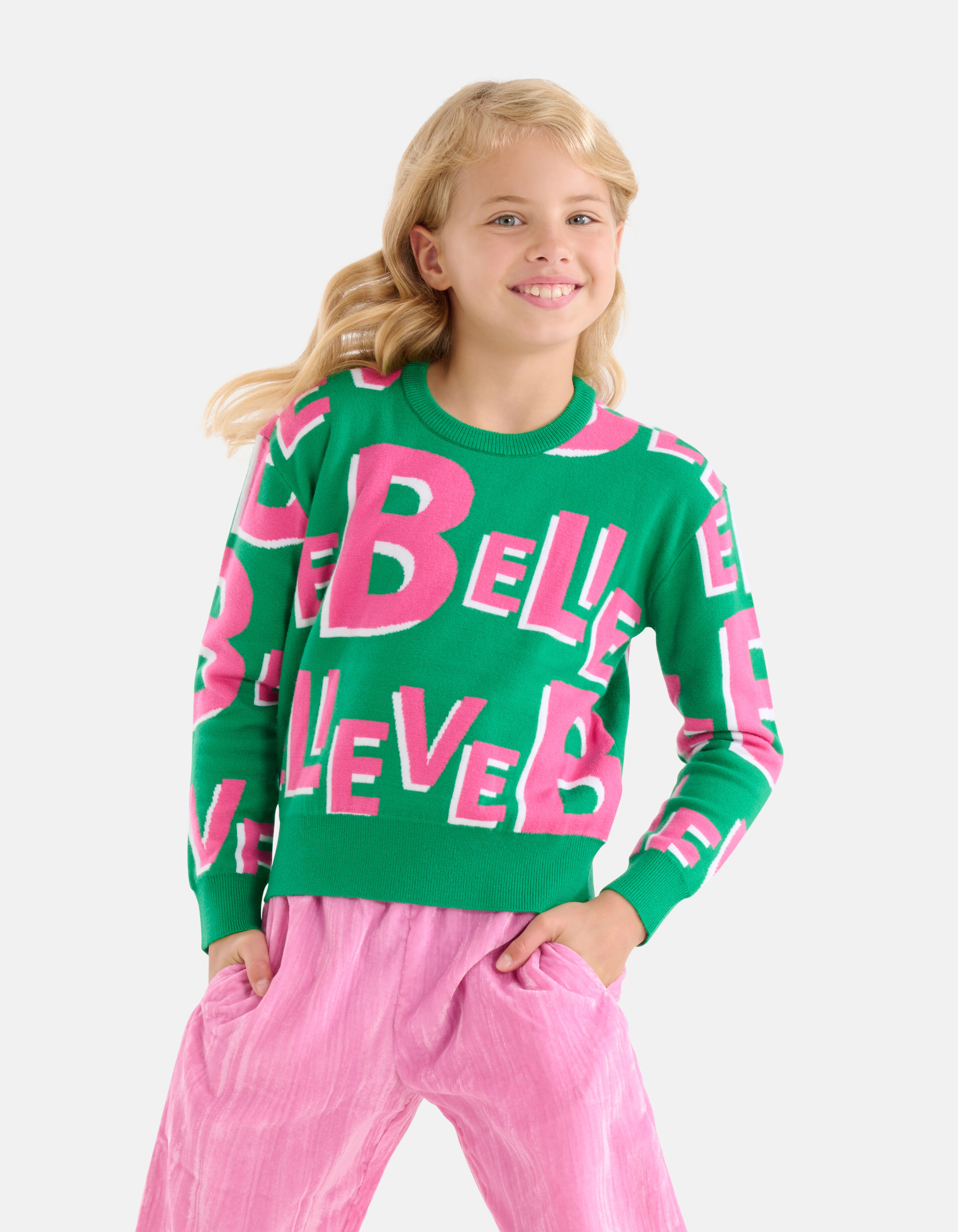 Bedruckter Pullover Grün SHOEBY GIRLS