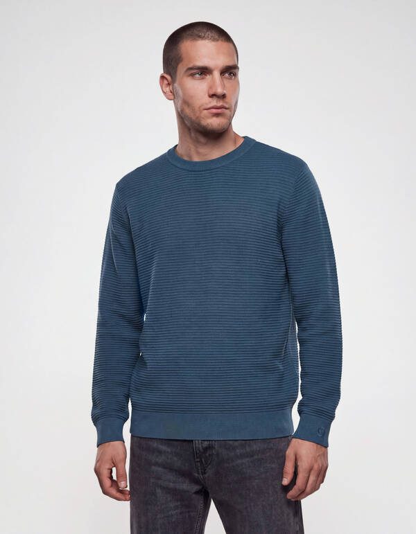 Gerippte Pullover Blau SHOEBY MEN