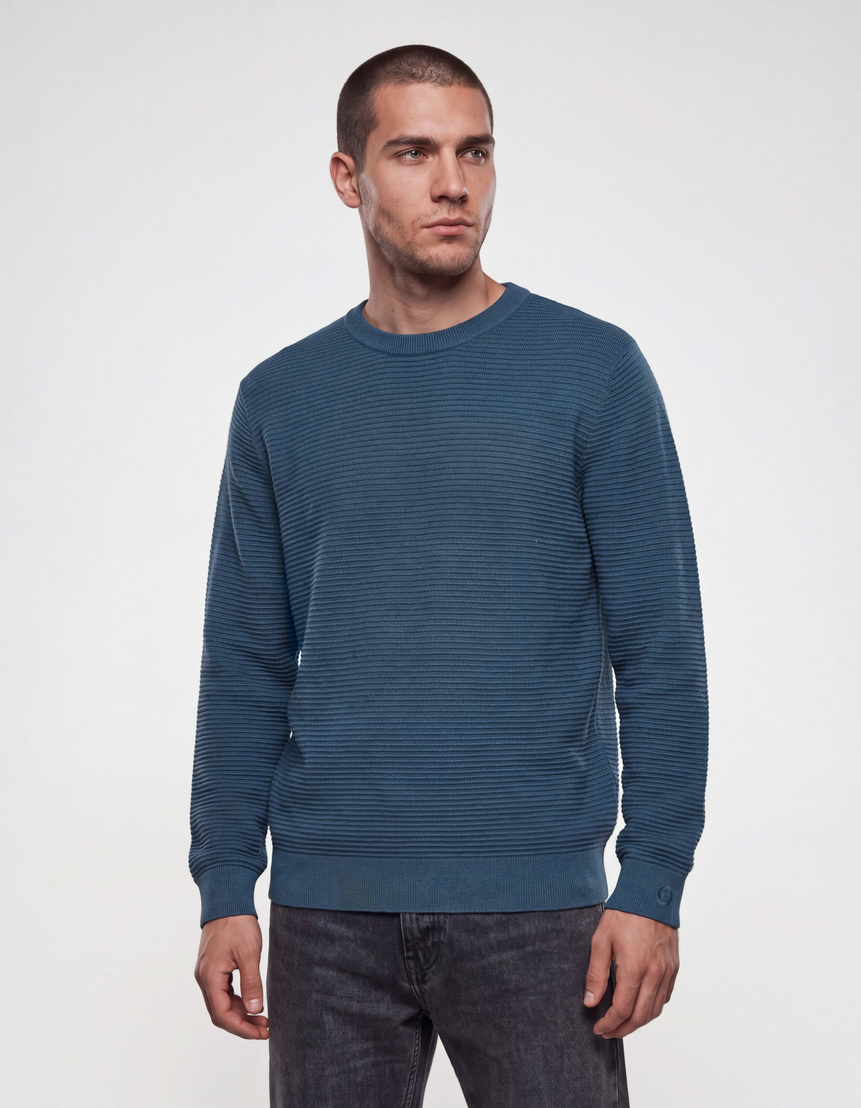 Gerippte Pullover Blau SHOEBY MEN