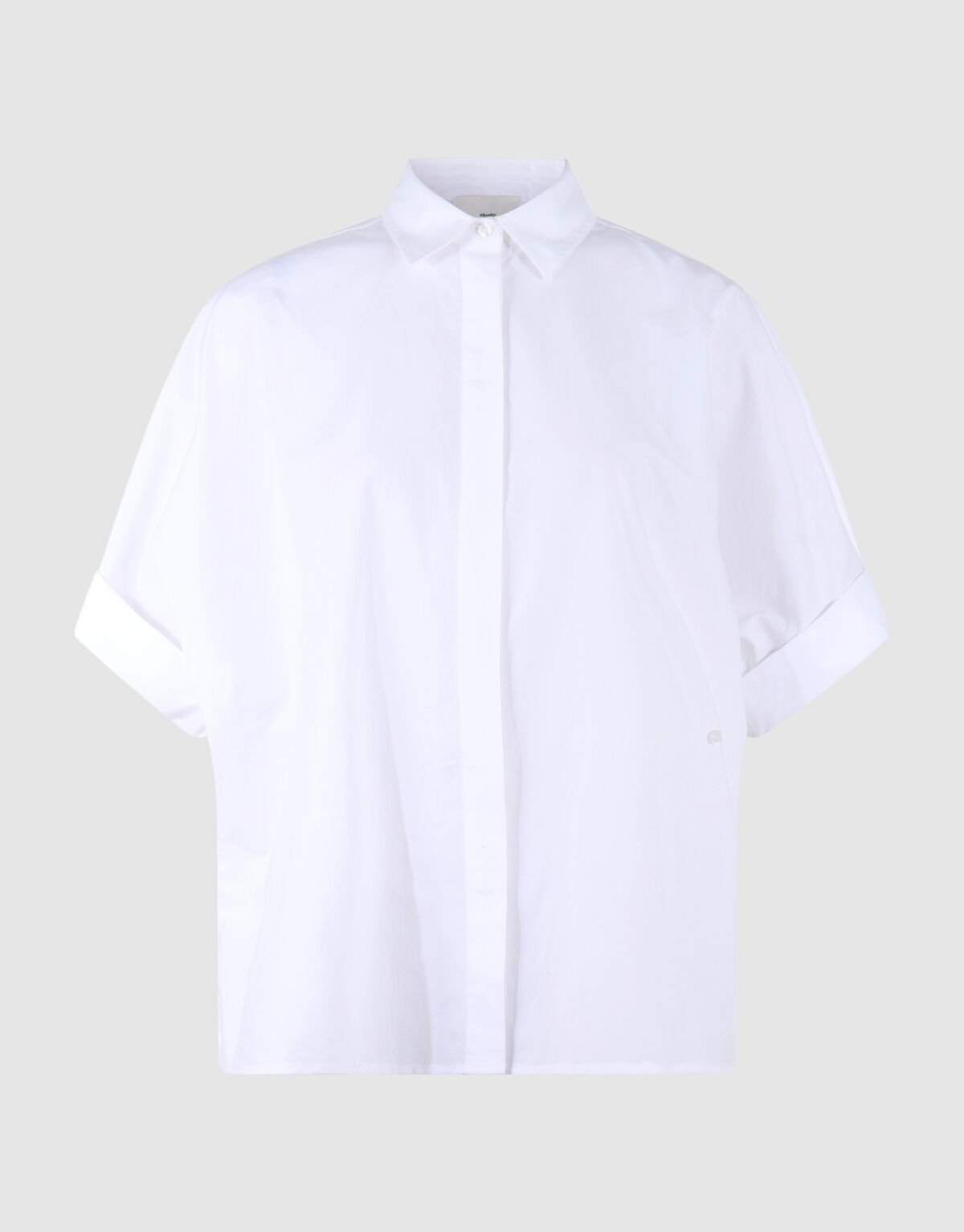 &Uuml;bergro&szlig;e Kurzarmbluse Wei&szlig; von Lonneke SHOEBY WOMEN