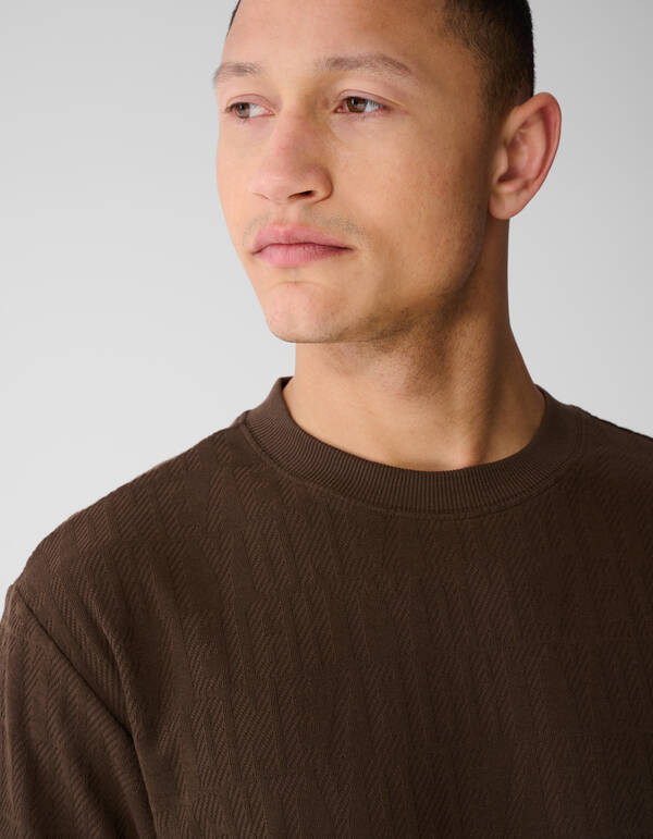 Eighty One Text T-Shirt Dunkelbraun SHOEBY MEN