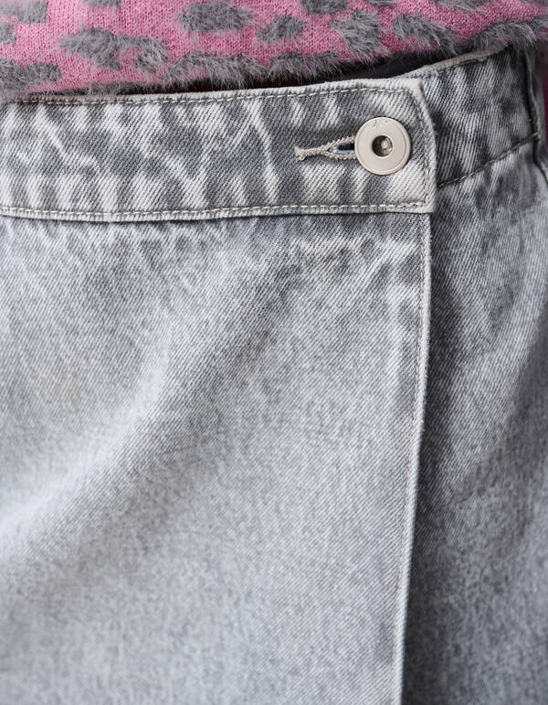 Herz-Wickelrock Hellgrau SHOEBY GIRLS