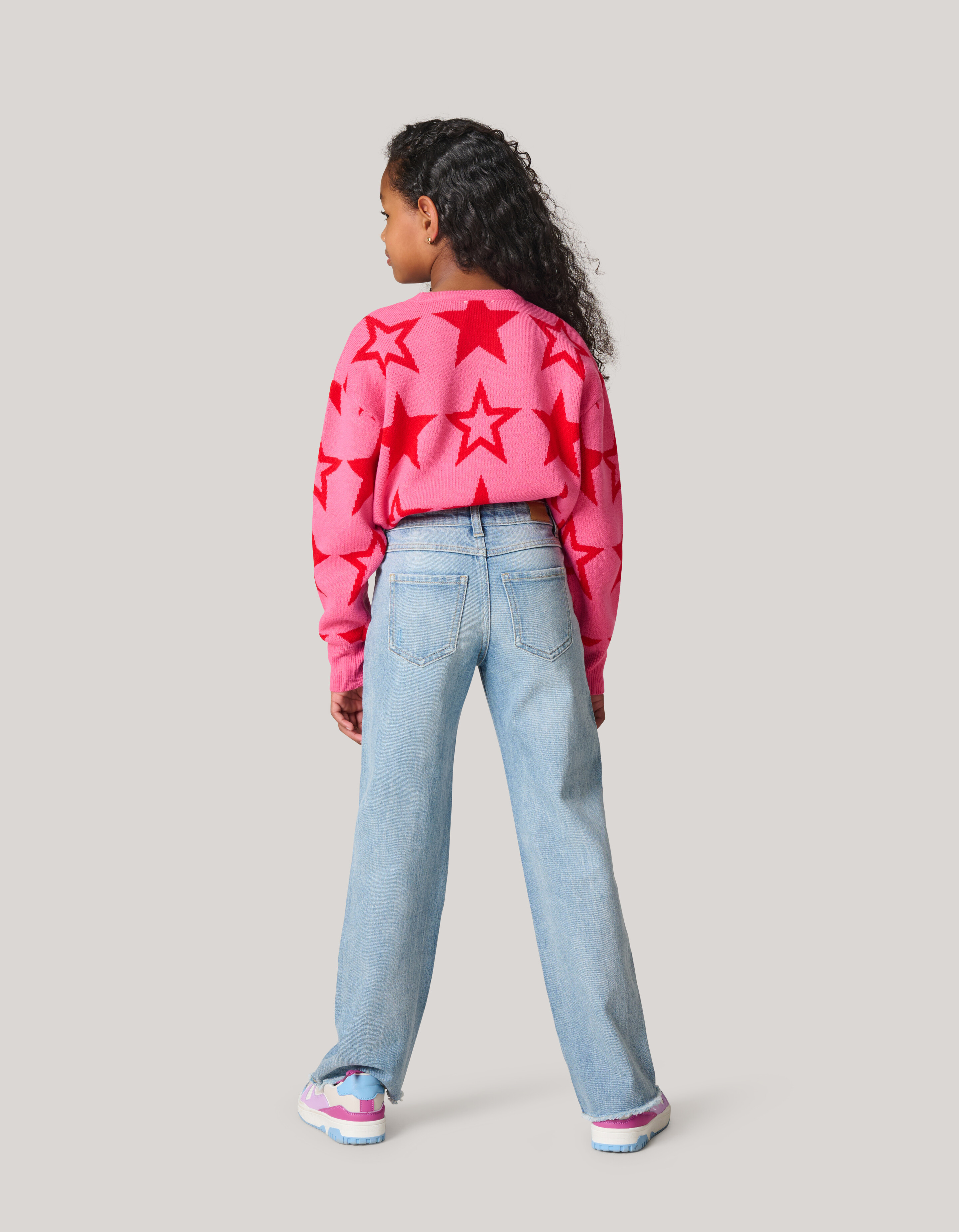 Zerstörte Straight Leg Jeans gebleicht SHOEBY GIRLS