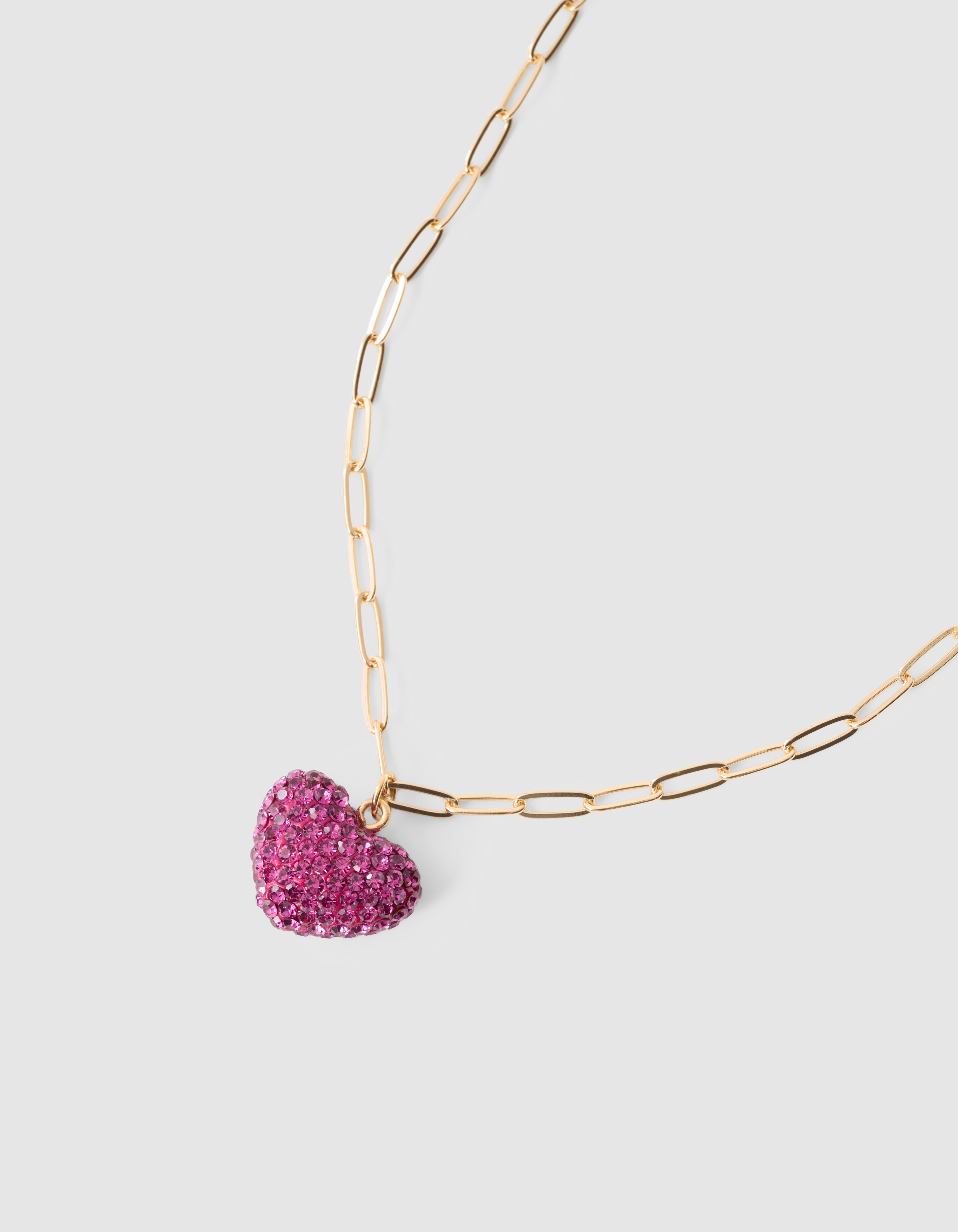 Strass-Herz-Halskette Rosa SHOEBY ACCESSOIRES