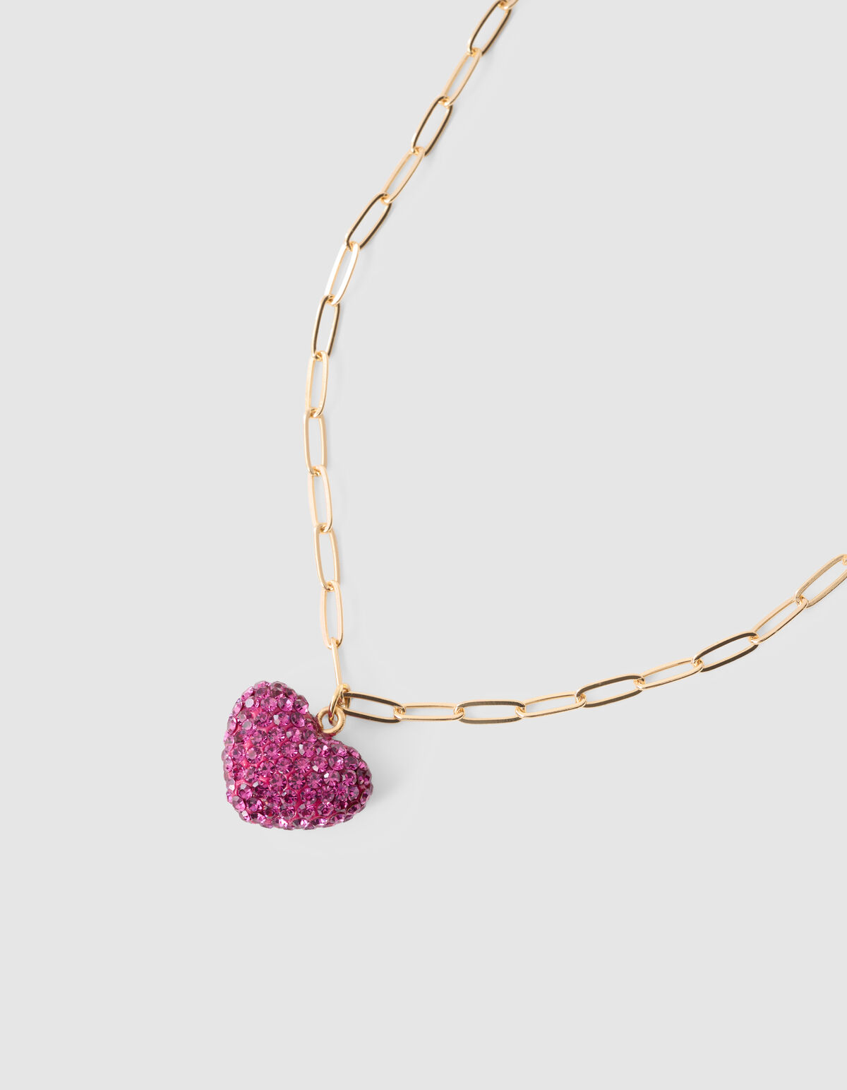 Strass-Herz-Halskette Rosa SHOEBY ACCESSOIRES
