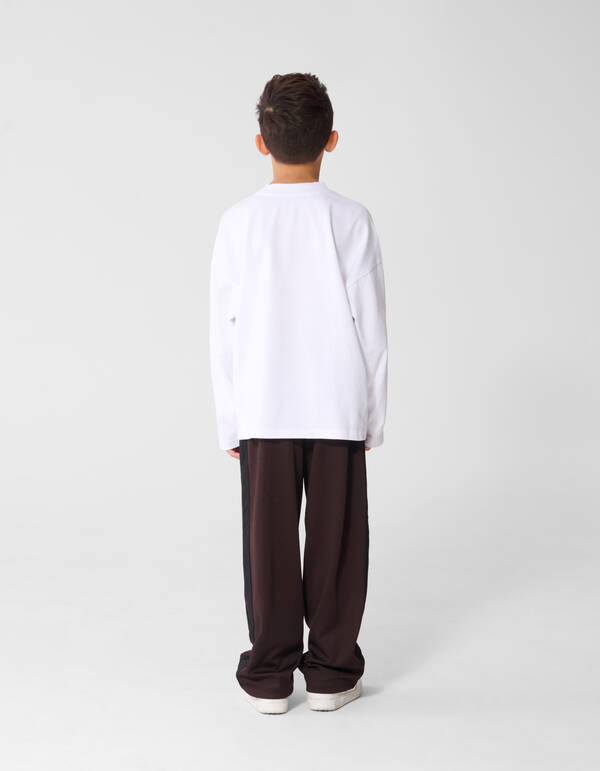 Track Wide Leg Fit Hose Dunkelbraun SHOEBY BOYS