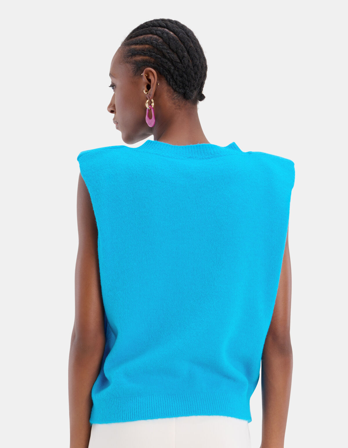 Ärmelloses farbiges Stricktop EKSEPT