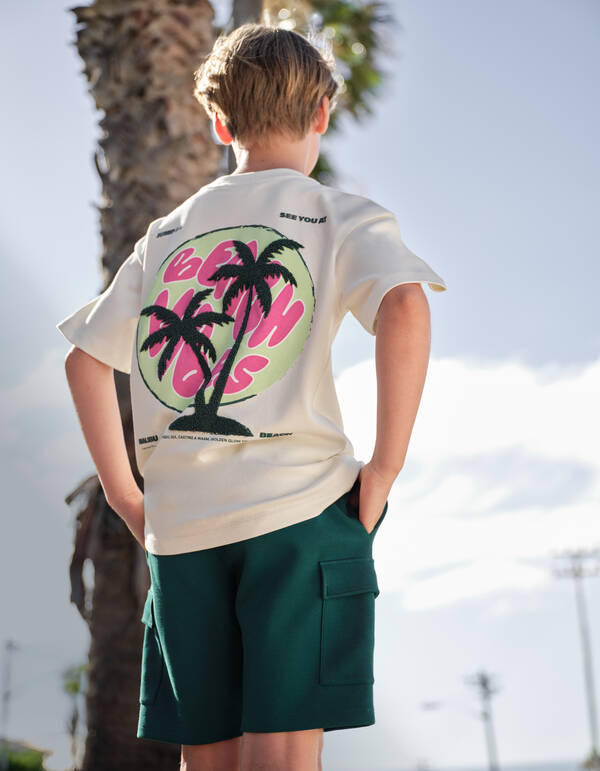 Vibes Artwork T-shirt Off White SHOEBY BOYS
