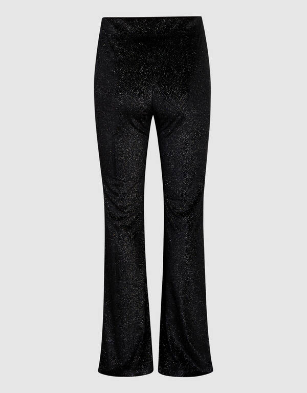 Glitter Flared Legging Schwarz SHOEBY GIRLS