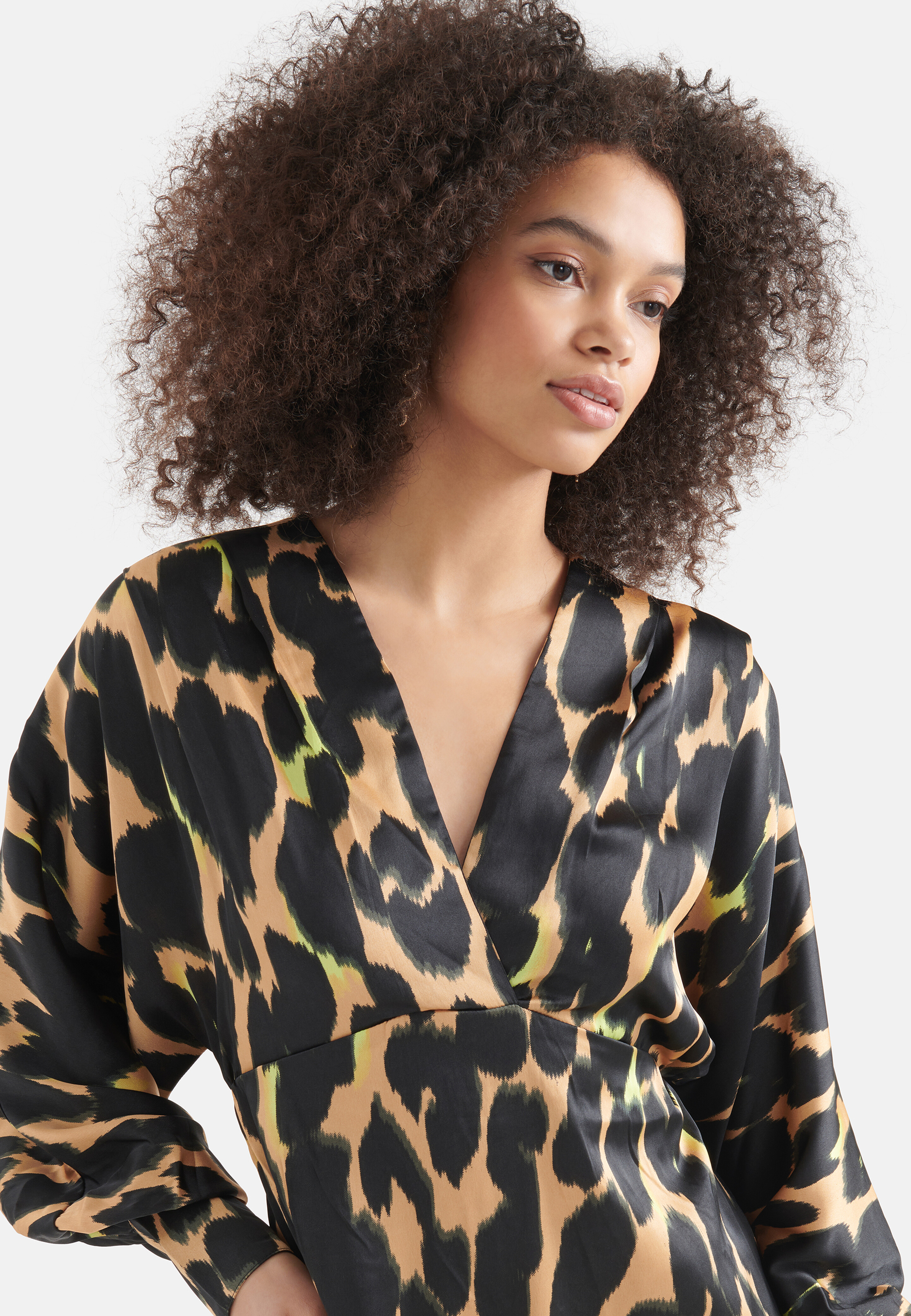 Maxikleid mit Leopardenmuster Braun SHOEBY WOMEN