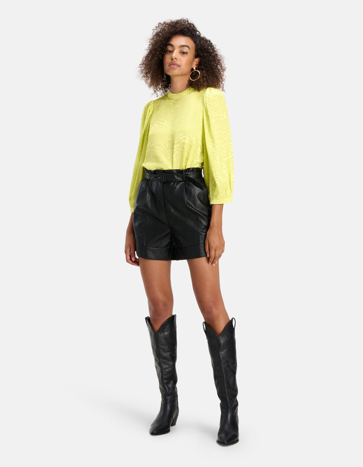 Jacquard Top Lime SHOEBY WOMEN