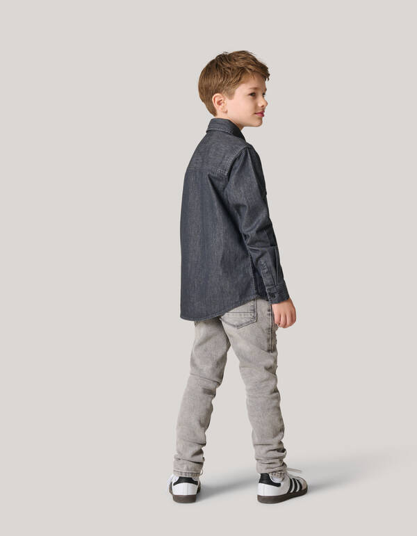 Denim-Hemd Dunkelgrau SHOEBY BOYS