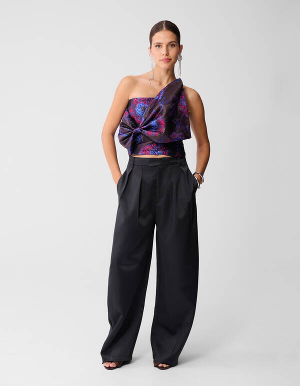 Heavy Satin Barrel Fit Hose Schwarz SHOEBY WOMEN