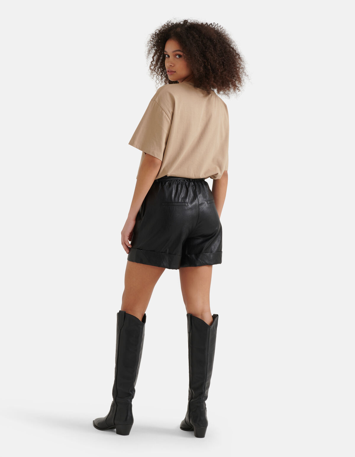 Shorts aus veganem Leder SHOEBY WOMEN