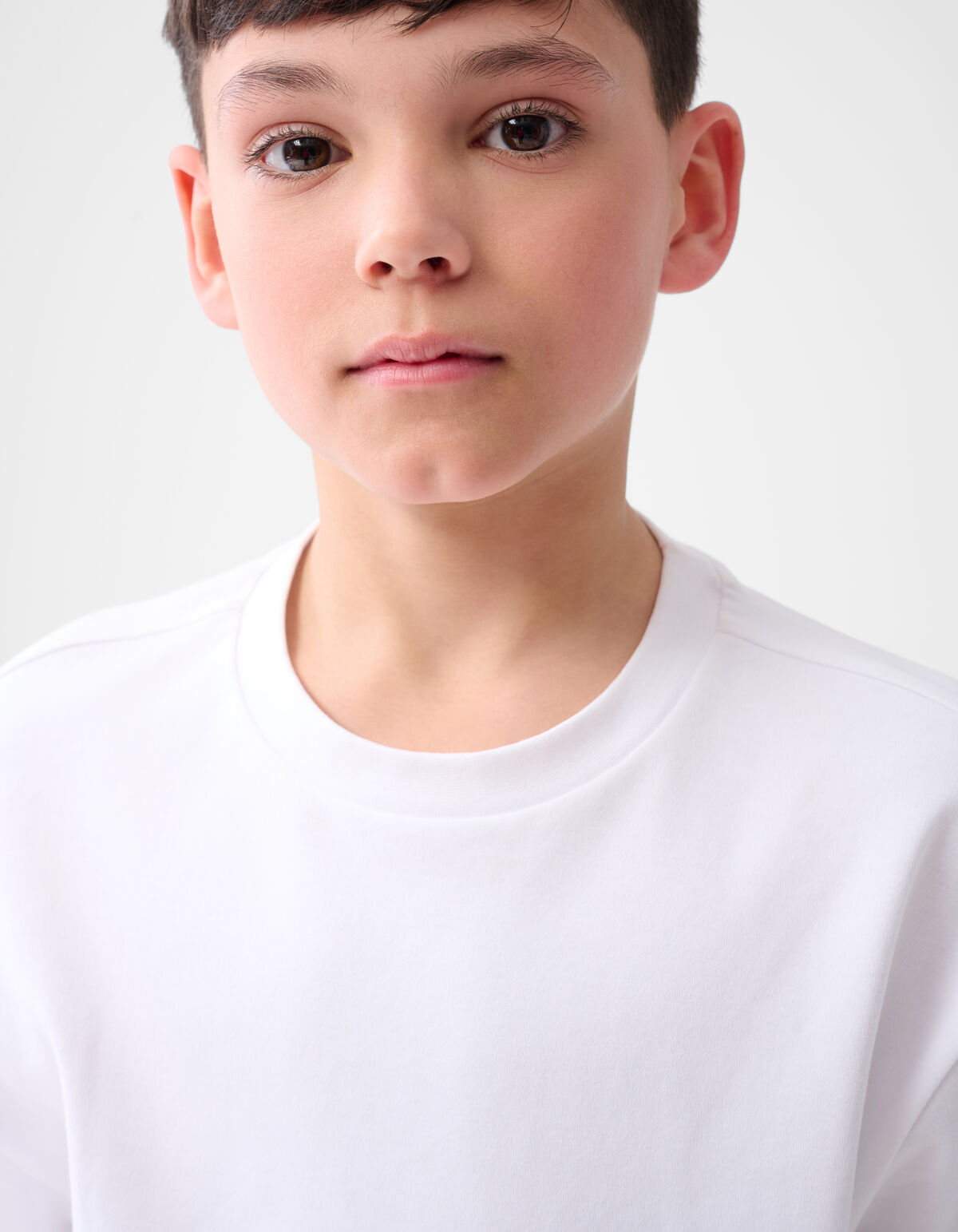 Schweres Basic-T-Shirt Weiß SHOEBY BOYS