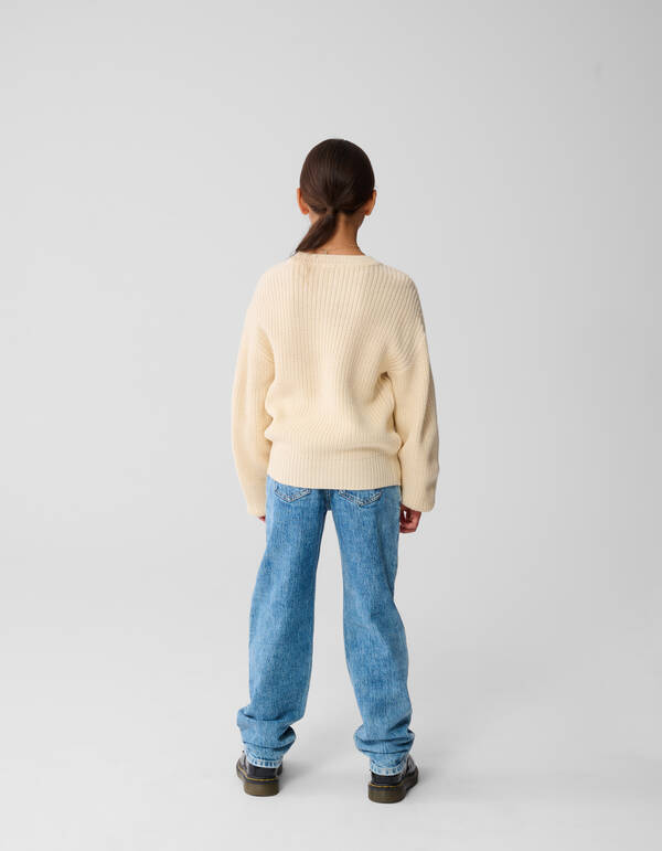 Pullover mit großem Herz Sand SHOEBY GIRLS