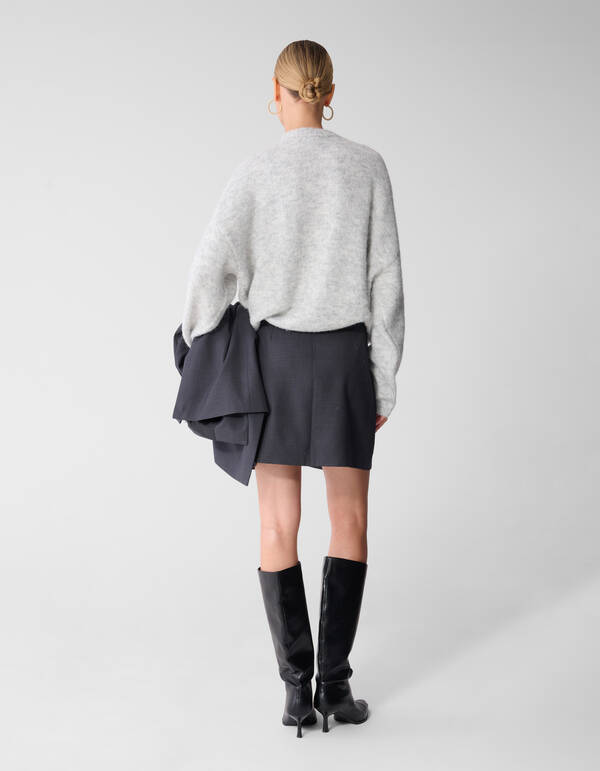 Minirock mit Karomuster Dunkelgrau SHOEBY WOMEN