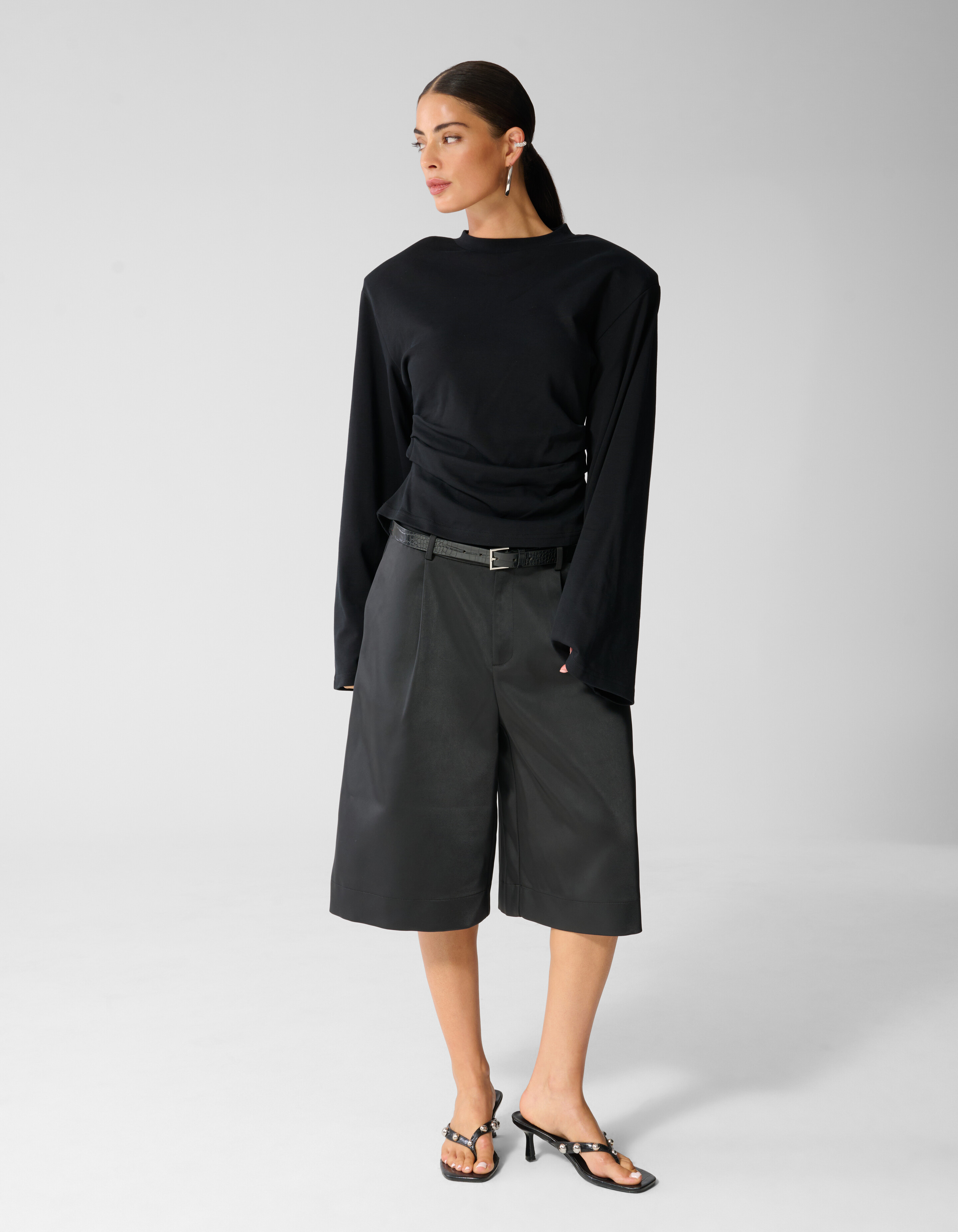 Tailliertes Langarmshirt Schwarz SHOEBY WOMEN