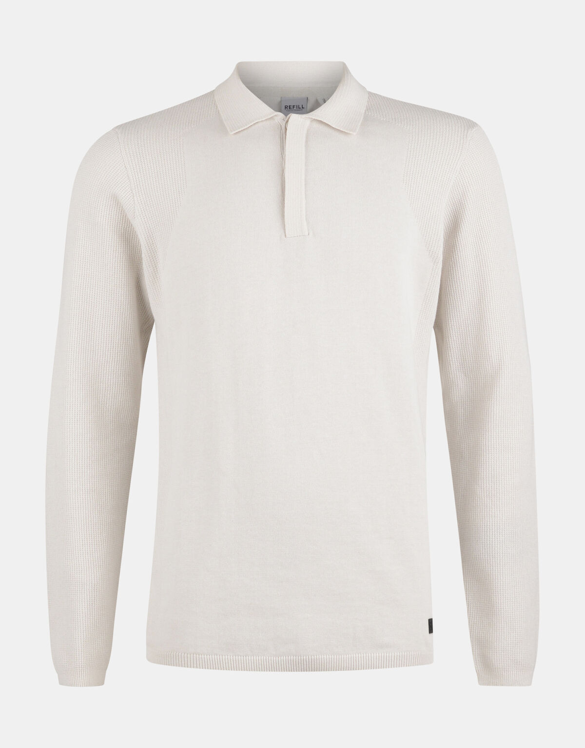 Waffel-Polo-Pullover REFILL