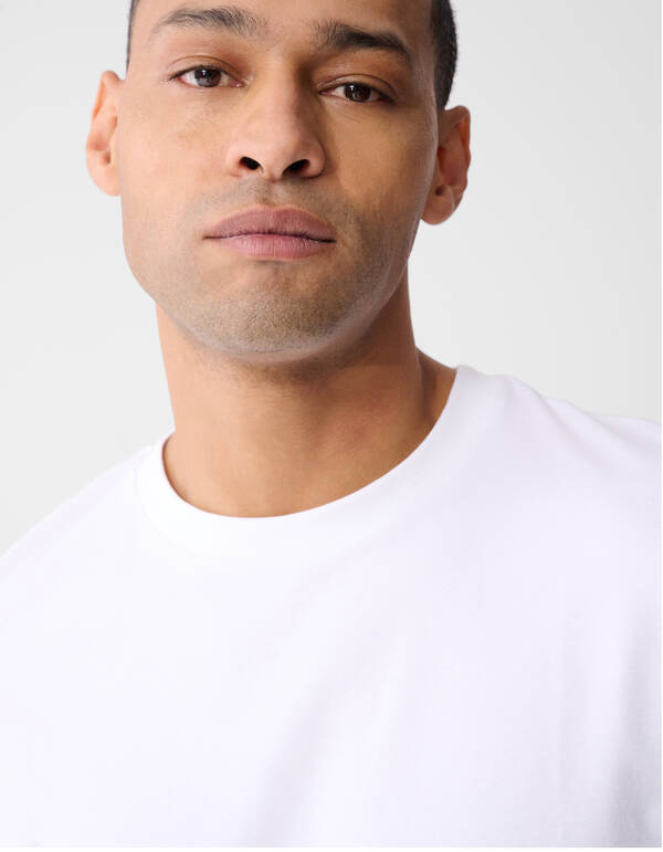 Basic-T-Shirt Weiß SHOEBY MEN