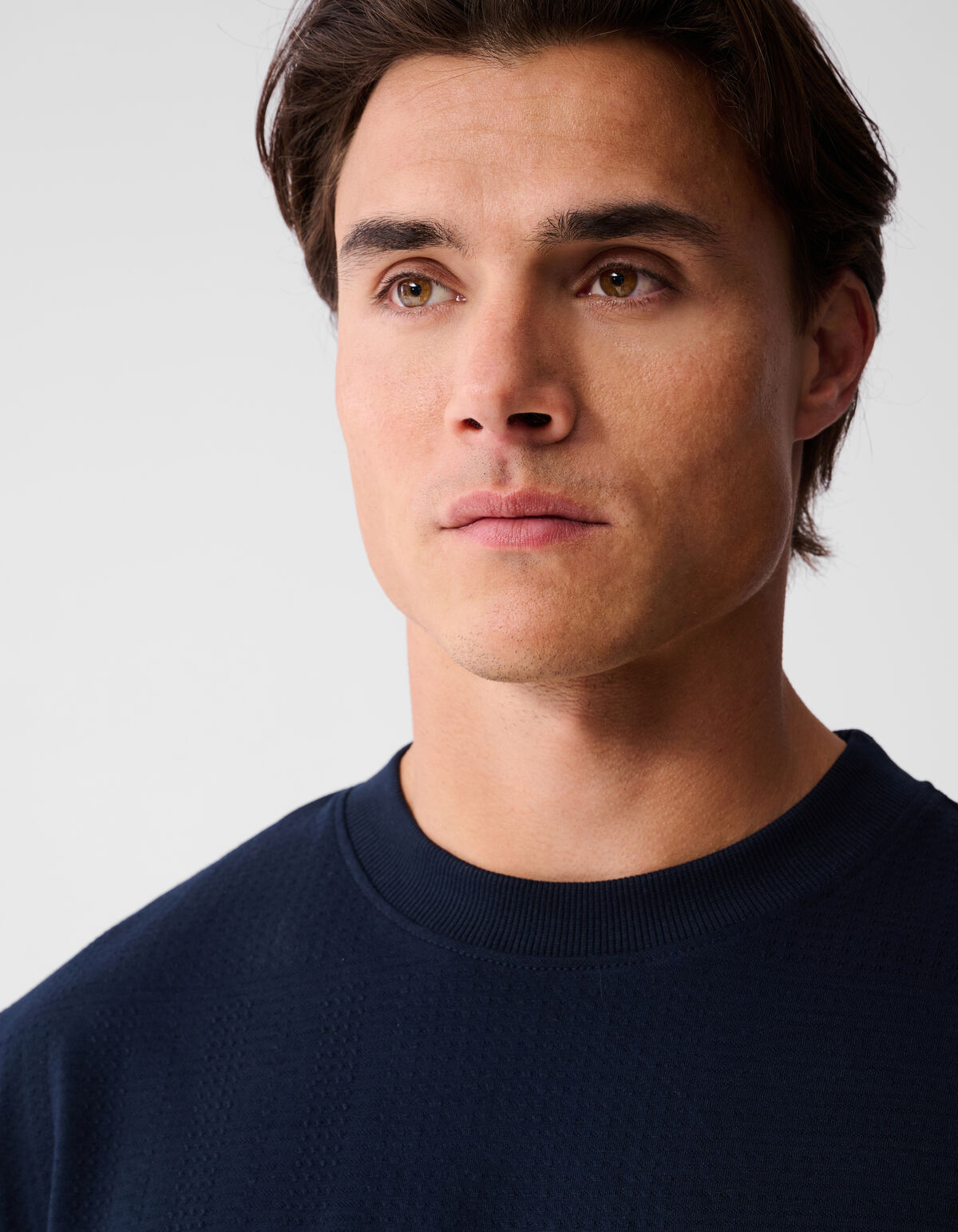 Jacquard-Label-T-Shirt Dunkelblau SHOEBY MEN