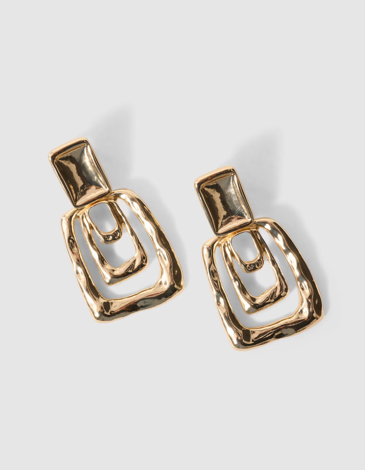 Triple Square Ohrringe Gold SHOEBY ACCESSOIRES