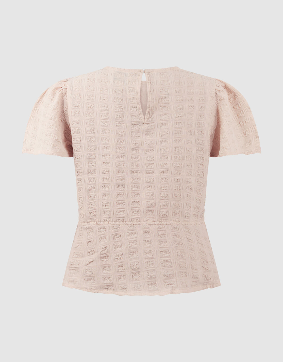 Ger&uuml;schtes Peplum-Top in Sand SHOEBY GIRLS