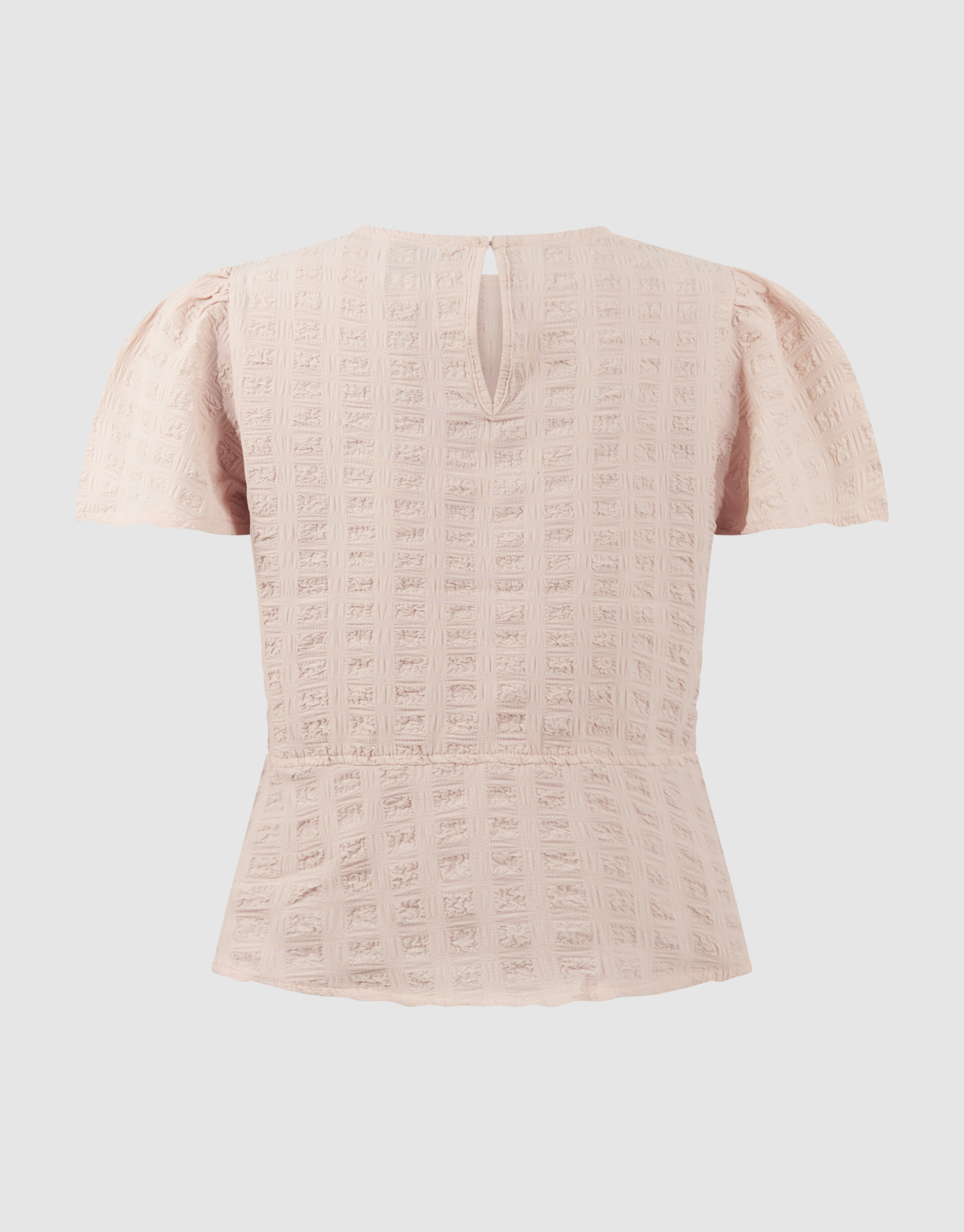 Ger&uuml;schtes Peplum-Top in Sand SHOEBY GIRLS