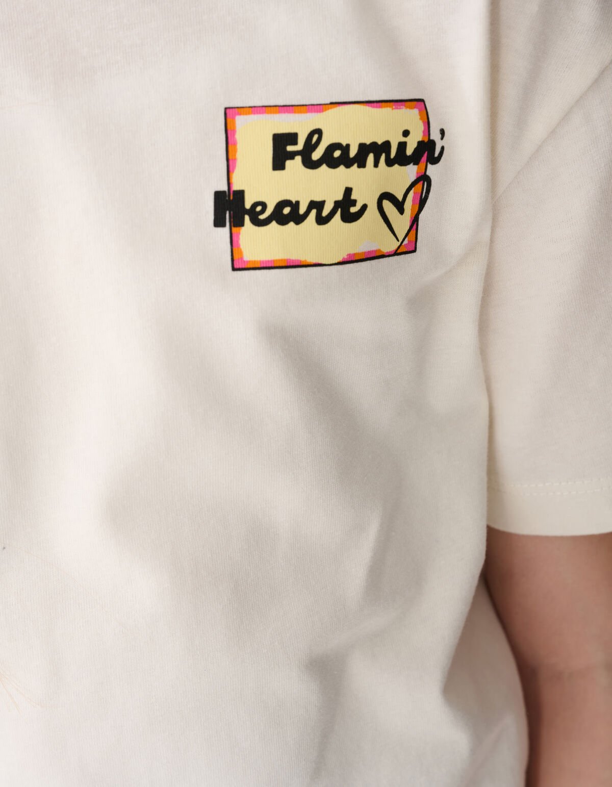 Flammenkunst T-Shirt Gebrochen Wei&szlig; SHOEBY GIRLS