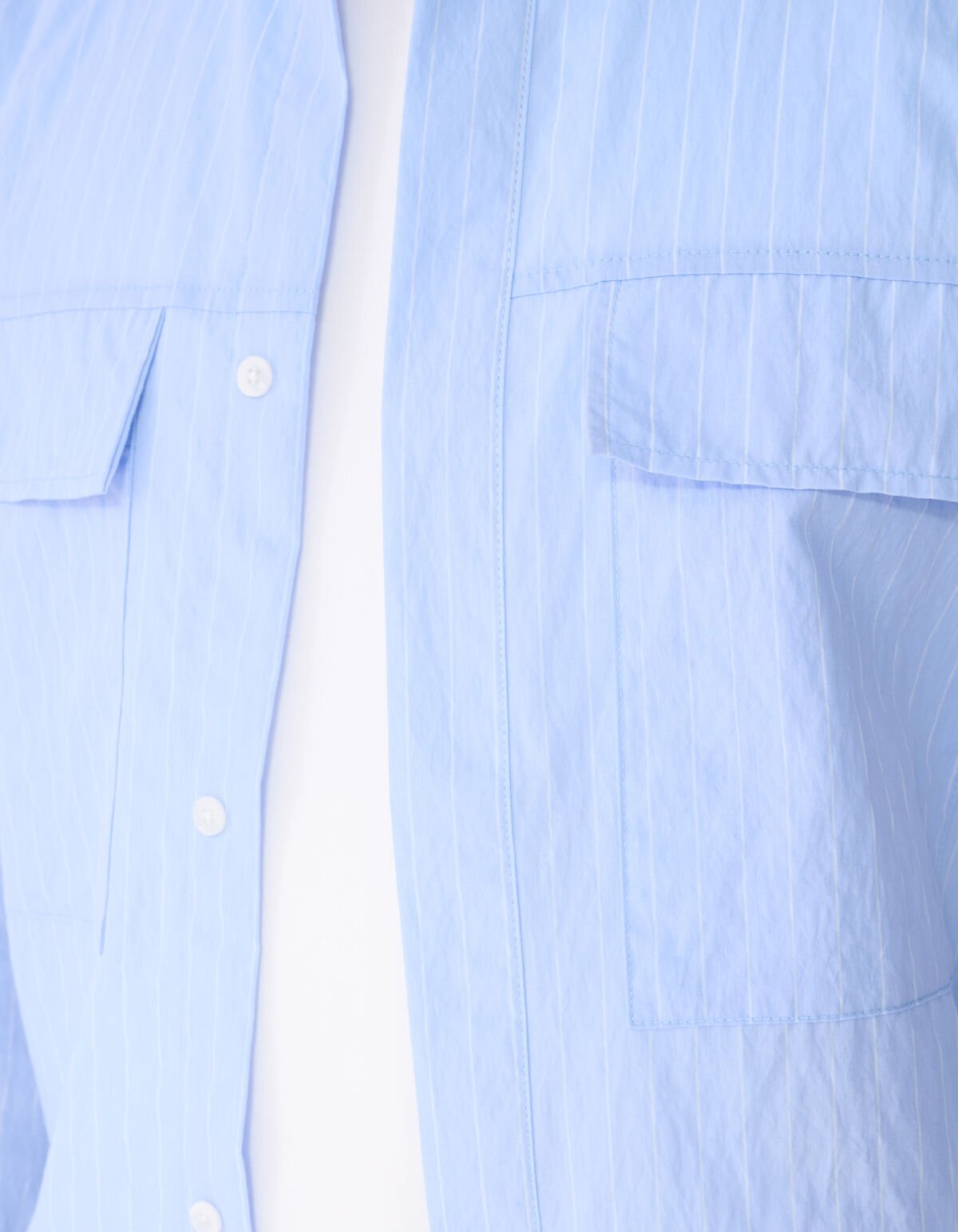 Relaxed Fit Nadelstreifenhemd Hellblau SHOEBY MEN