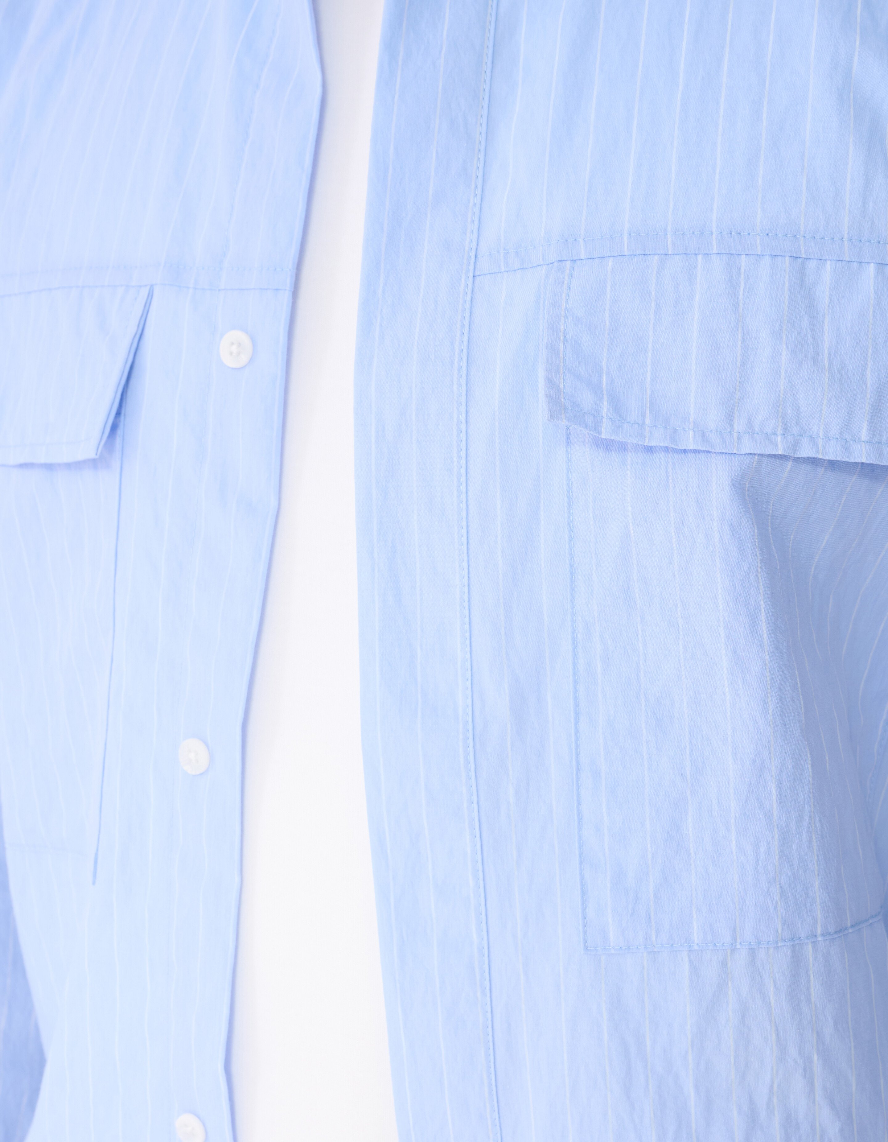 Relaxed Fit Nadelstreifenhemd Hellblau SHOEBY MEN